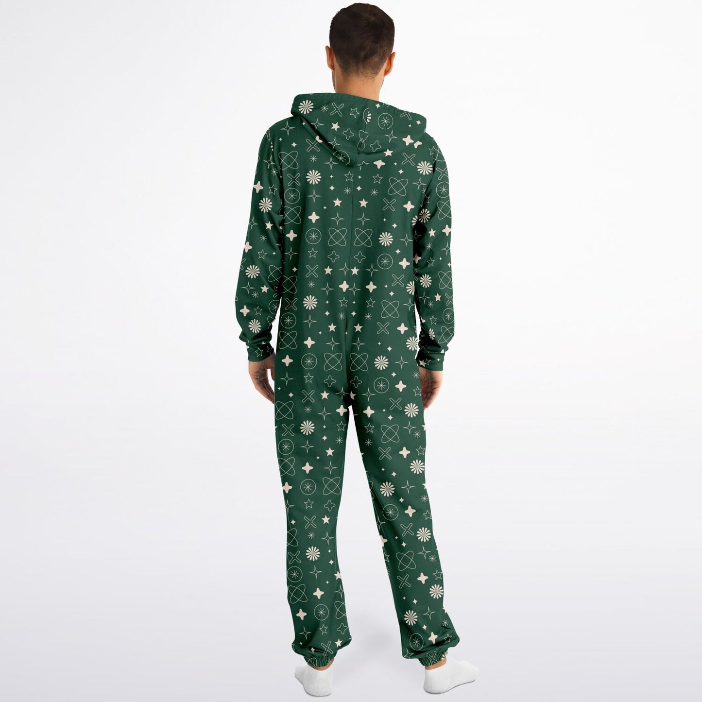 Green Gala Christmas Jumpsuit Adult Onesie Unisex Athletic One-Piece PJs - HolidayShoppingFinds