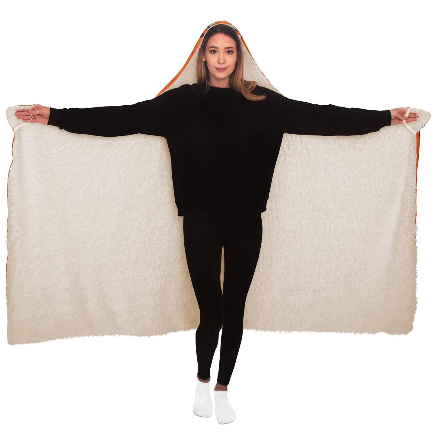 Halloween Killers Hooded Blanket "Sweet Dreams Not Guaranteed!"- Orange - HolidayShoppingFinds