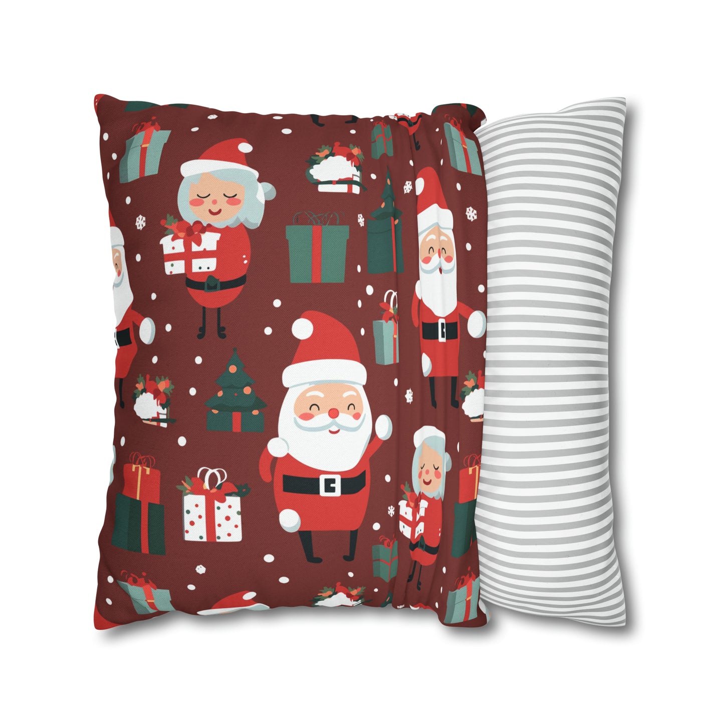 Santa & Mrs. Claus Pillowcase, Christmas Pillow Case, North Pole Home Decor - HolidayShoppingFinds