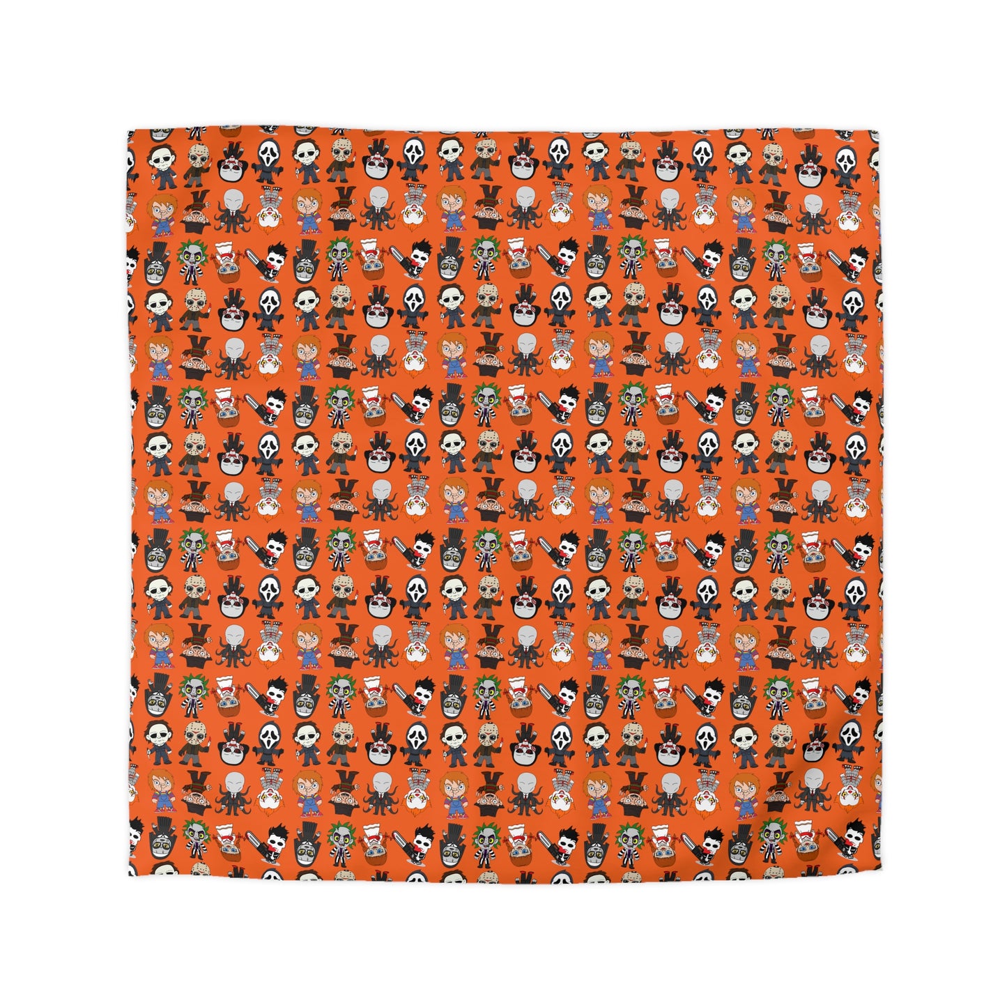 Halloween Killers Duvet Cover, Horror Movie Villains Orange Twin/TwinXL/Queen/King Duvet - HolidayShoppingFinds