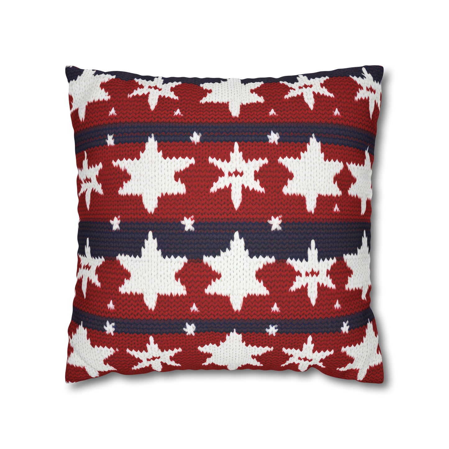 Patriotic Pillowcase American Flag Accent Square Pillow USA Red White & Blue Veterans 4th of July Memorial Day Home Decor - HolidayShoppingFinds