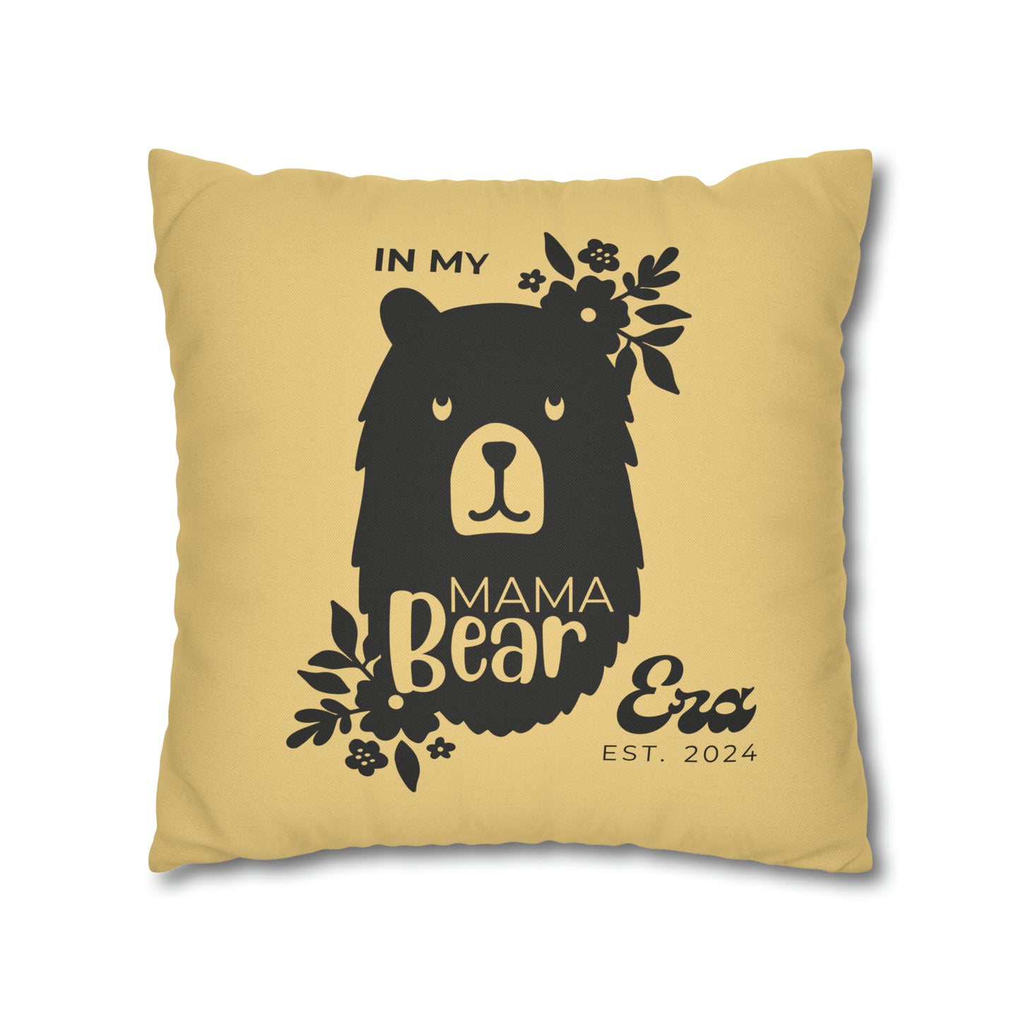 Personalized In My Mama Bear Era Pillowcase Buttery Yellow, Gift For Mom - HolidayShoppingFinds