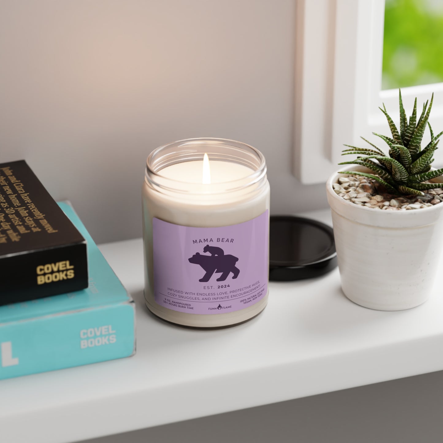 Mama Bear Candle, Personalized Gift For Mom, Scented Candle Lavender, 100% Vegan Soy Wax Candle Eco-Friendly Long-Lasting Candle - HolidayShoppingFinds