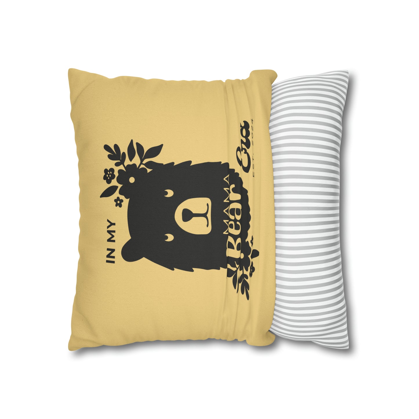 Personalized In My Mama Bear Era Pillowcase Buttery Yellow, Gift For Mom - HolidayShoppingFinds