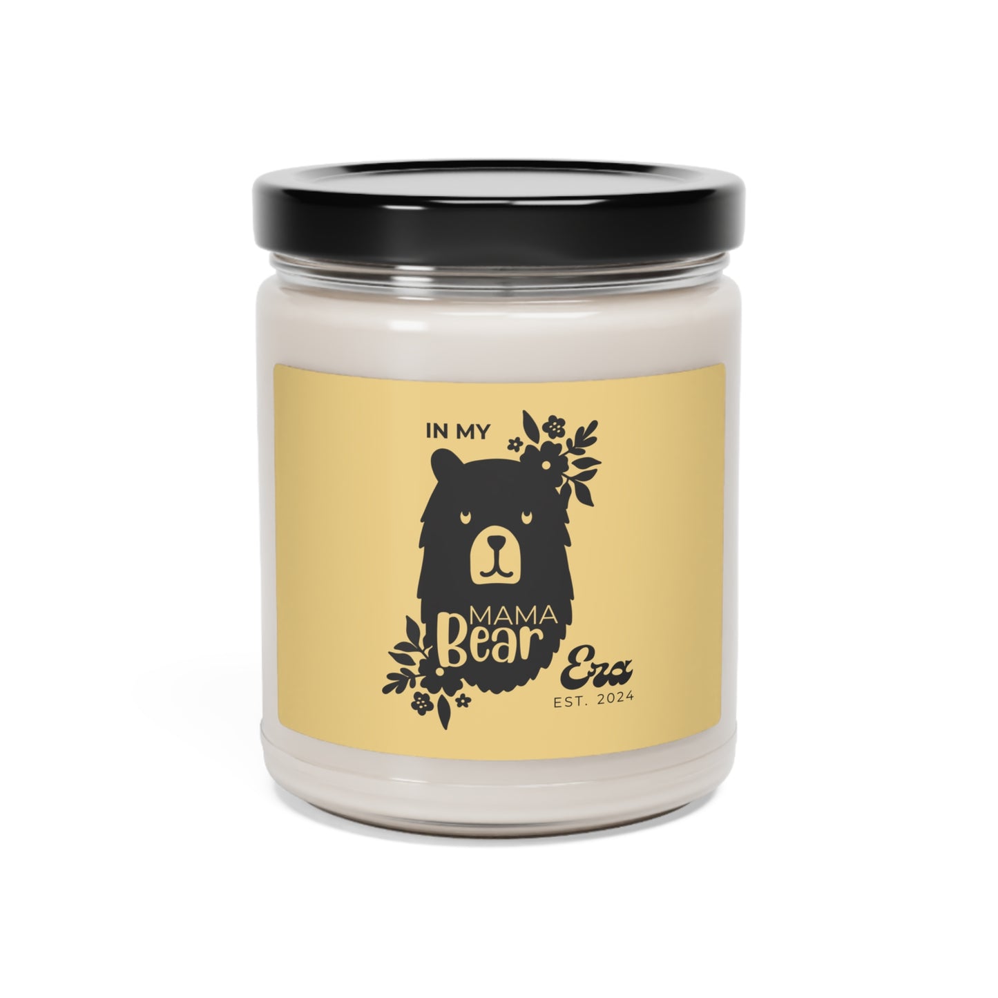 In My Mama Bear Era Candle, Personalized Gift for Mother Yellow 100% Vegan Soy Wax Scented Candle Eco-Friendly Long-Lasting Candle Apple Harvest 9oz - HolidayShoppingFinds