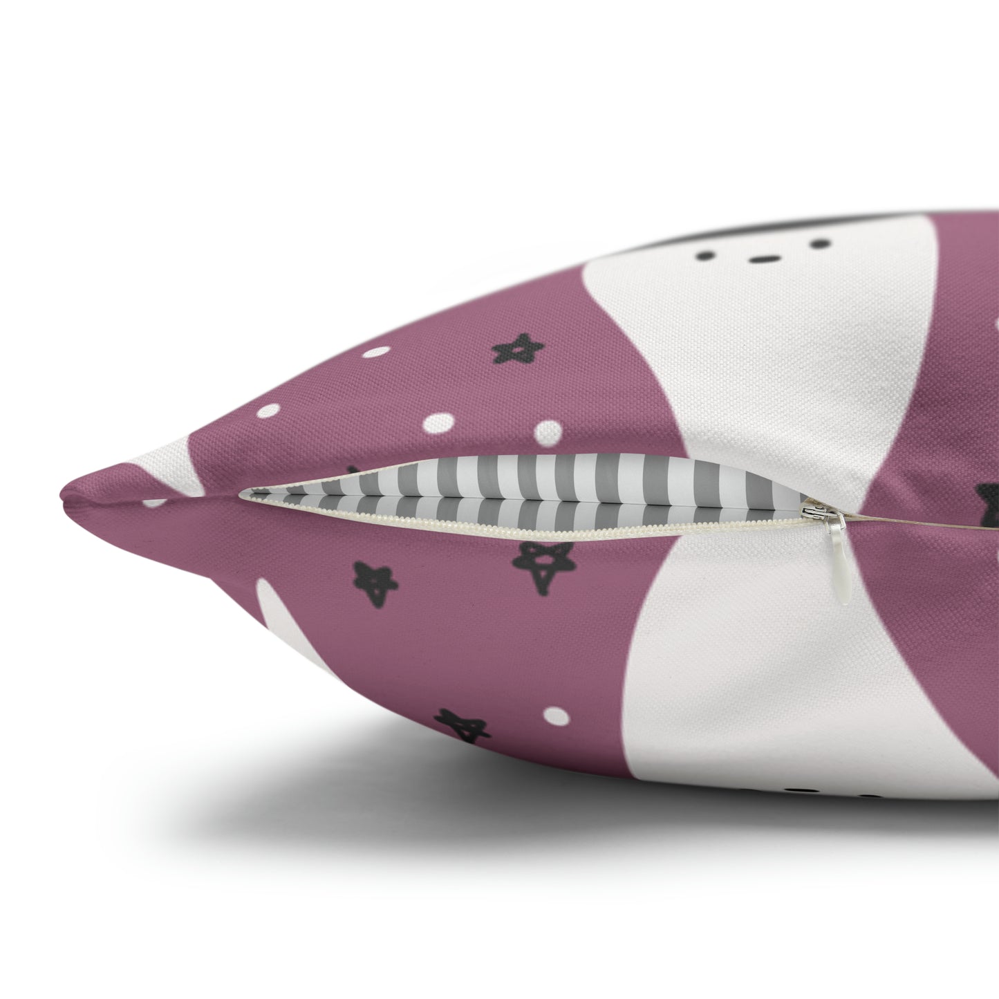 Whimsical Pillowcase, Spooky Ghosts Halloween Purple Pillow Cover, Square Accent Pillow Case - HolidayShoppingFinds