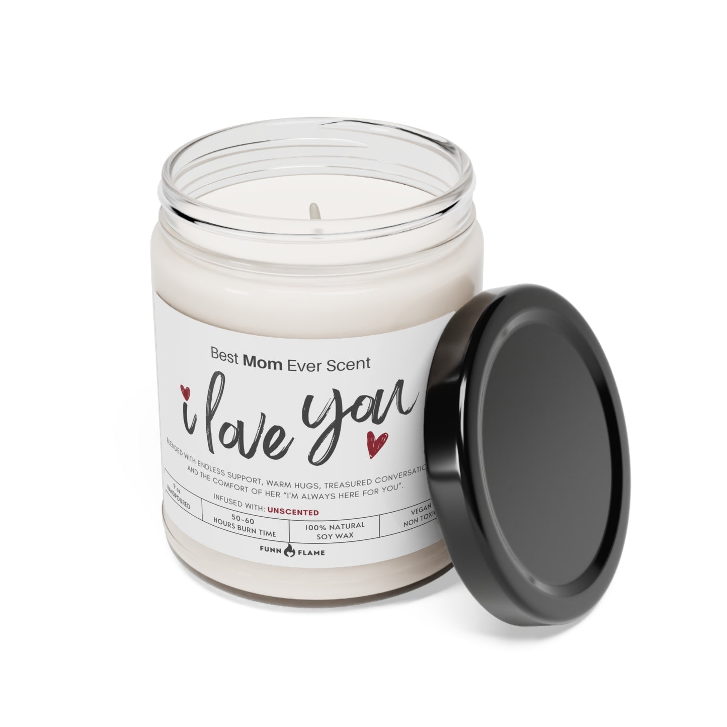 Best Mom Ever Candle, I Love You, Gift for Mother, 100% Vegan Soy Wax Scented Candle, Eco-Friendly Candle - HolidayShoppingFinds