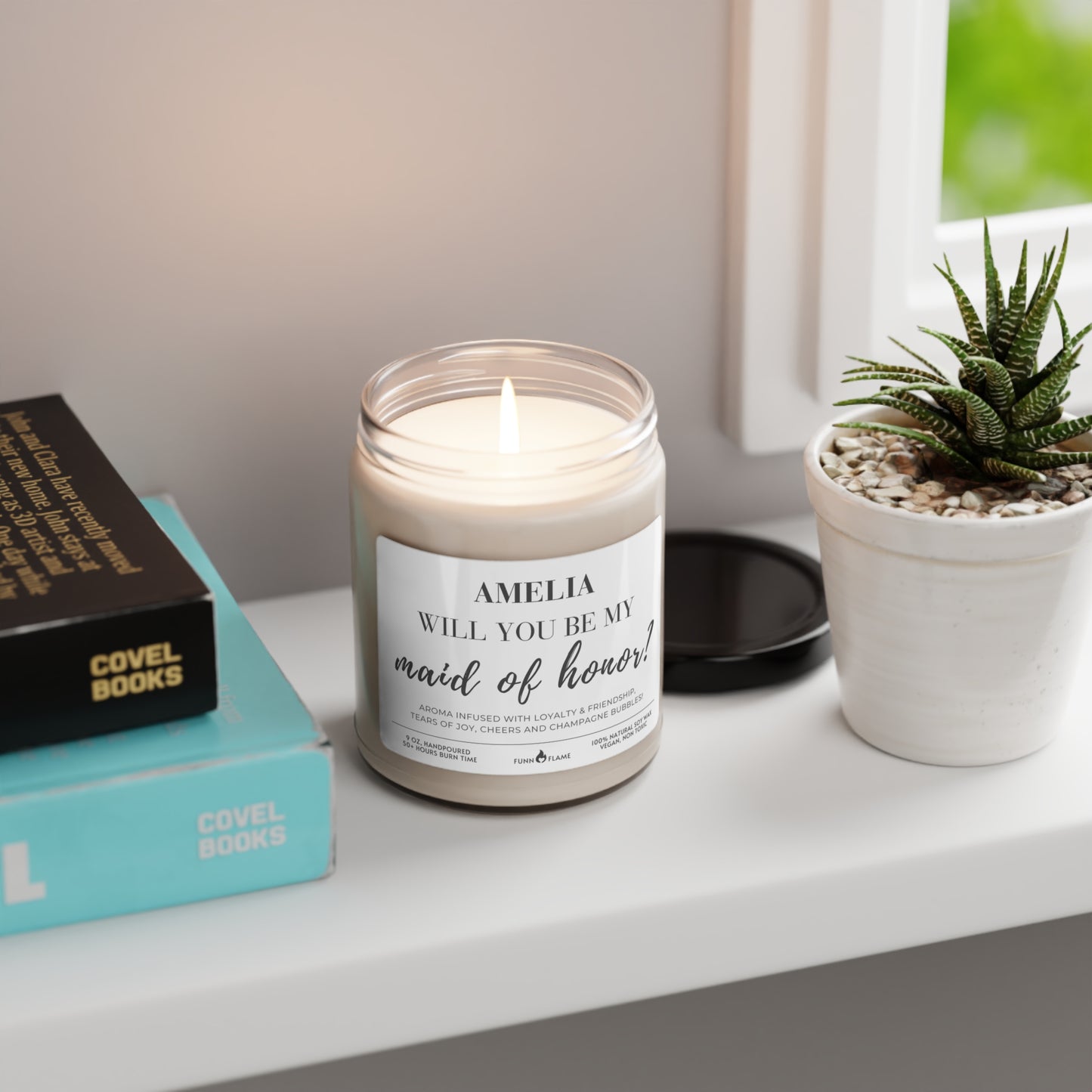 Personalized Be My Maid of Honor Proposal Bridesmaid Gift Candle (D) Bridal Party Gift, Besties, Candle Gift 100% Vegan Eco-Friendly - HolidayShoppingFinds