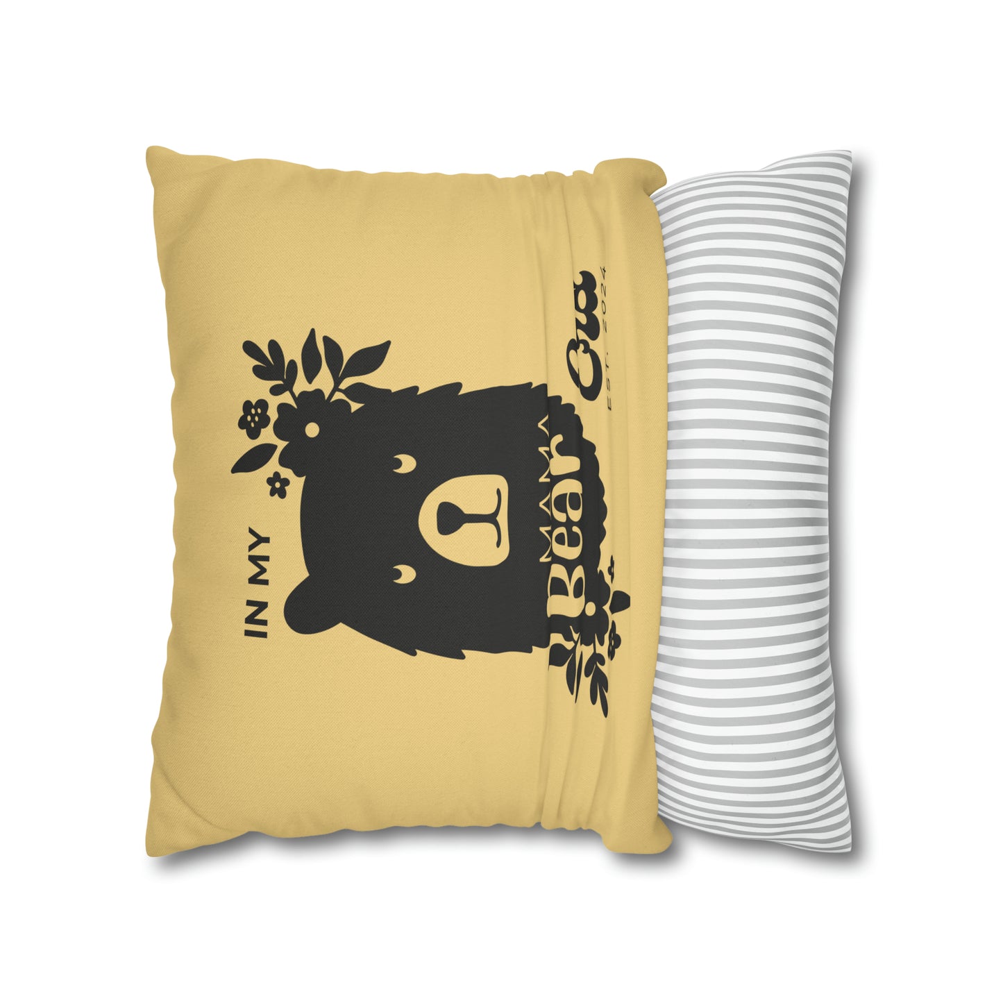 Personalized In My Mama Bear Era Pillowcase Buttery Yellow, Gift For Mom - HolidayShoppingFinds