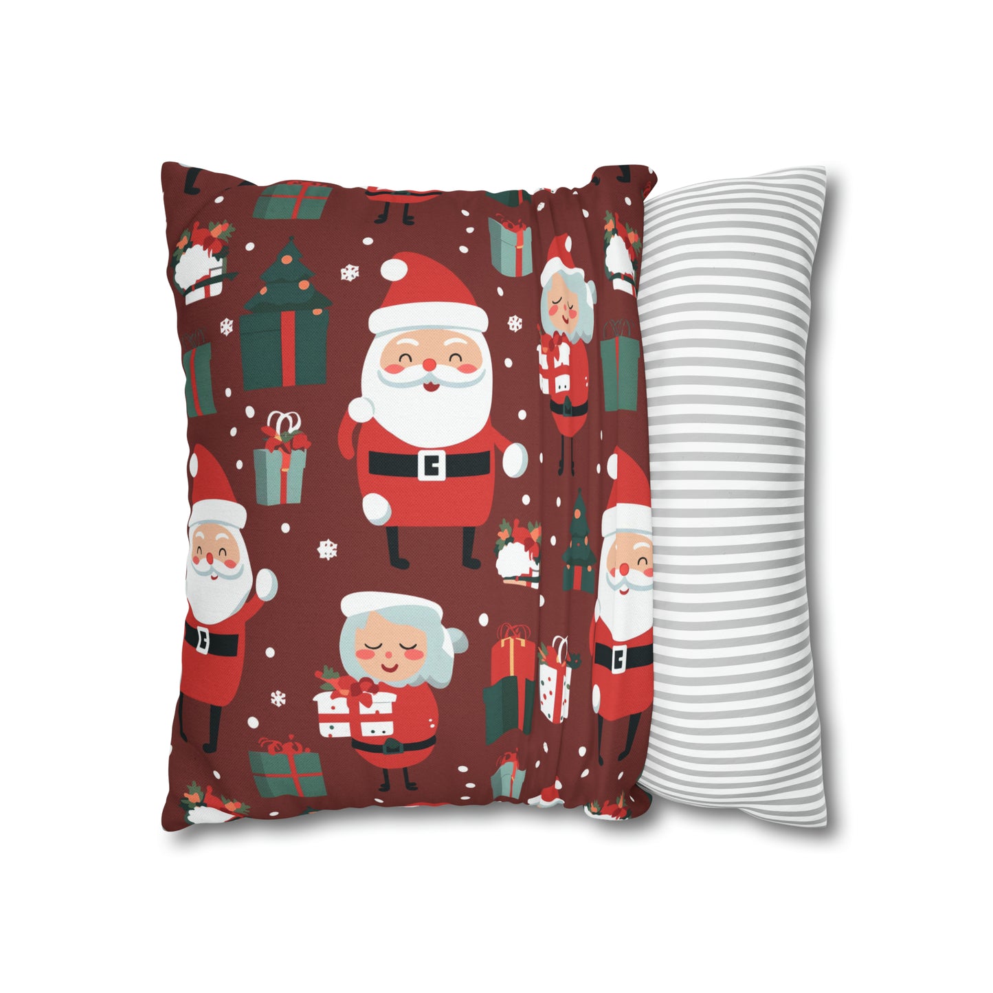 Santa & Mrs. Claus Pillowcase, Christmas Pillow Case, North Pole Home Decor - HolidayShoppingFinds