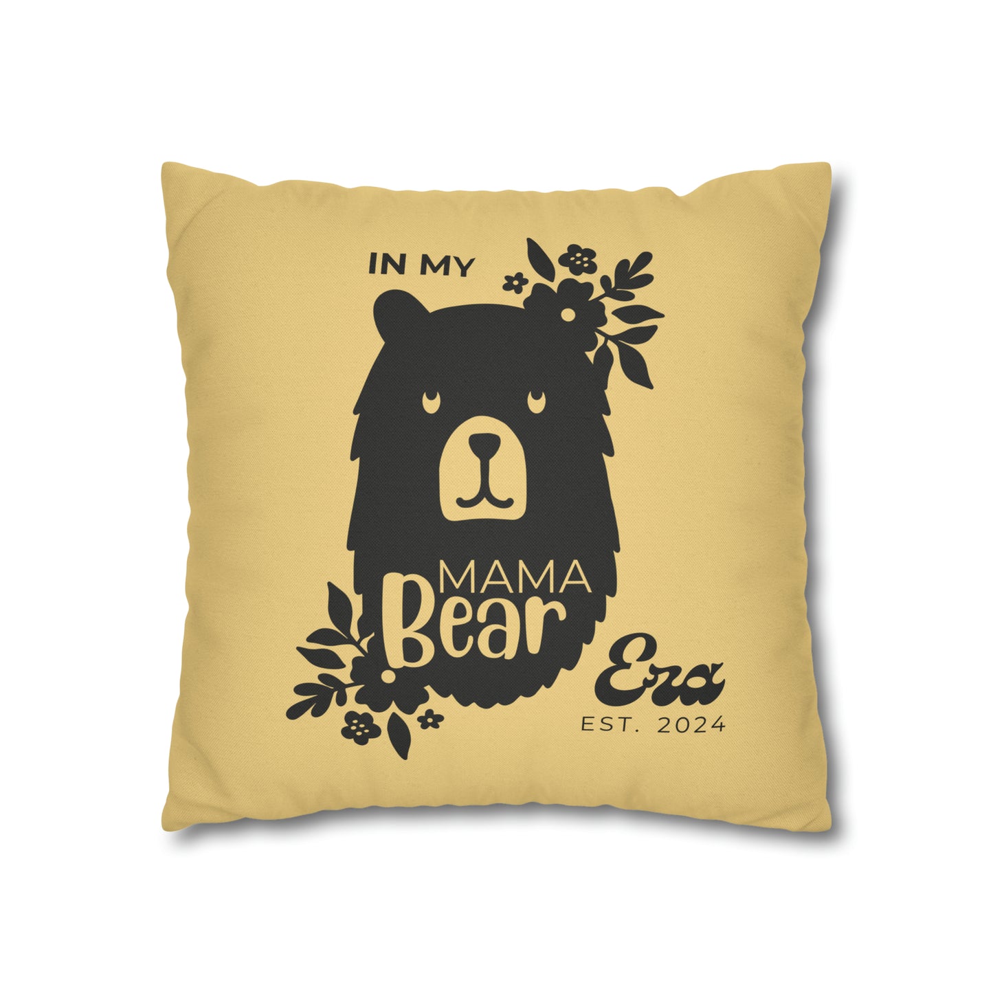 Personalized In My Mama Bear Era Pillowcase Buttery Yellow, Gift For Mom - HolidayShoppingFinds