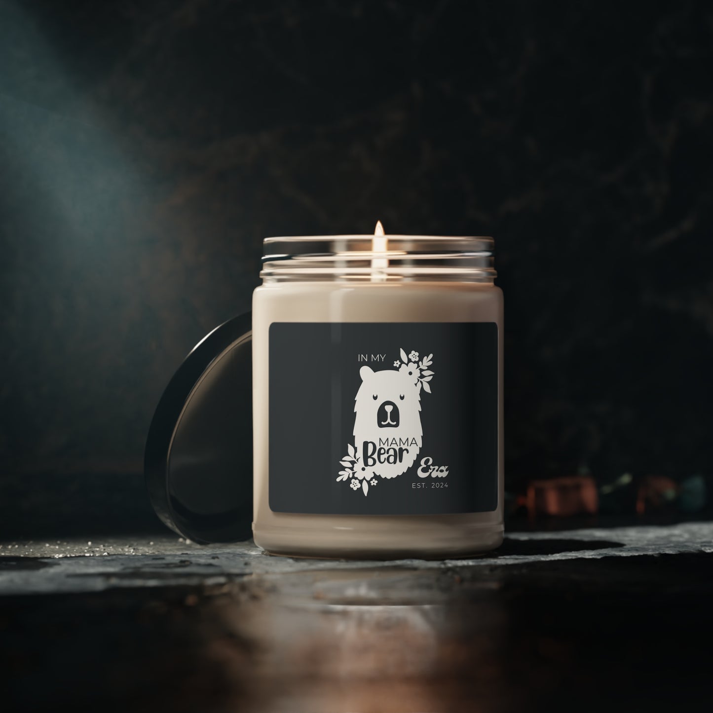 In My Mama Bear Era Candle, Personalized Gift for Mother, B&W 100% Vegan Soy Wax Scented Candle Eco-Friendly Long-Lasting Candle - HolidayShoppingFinds