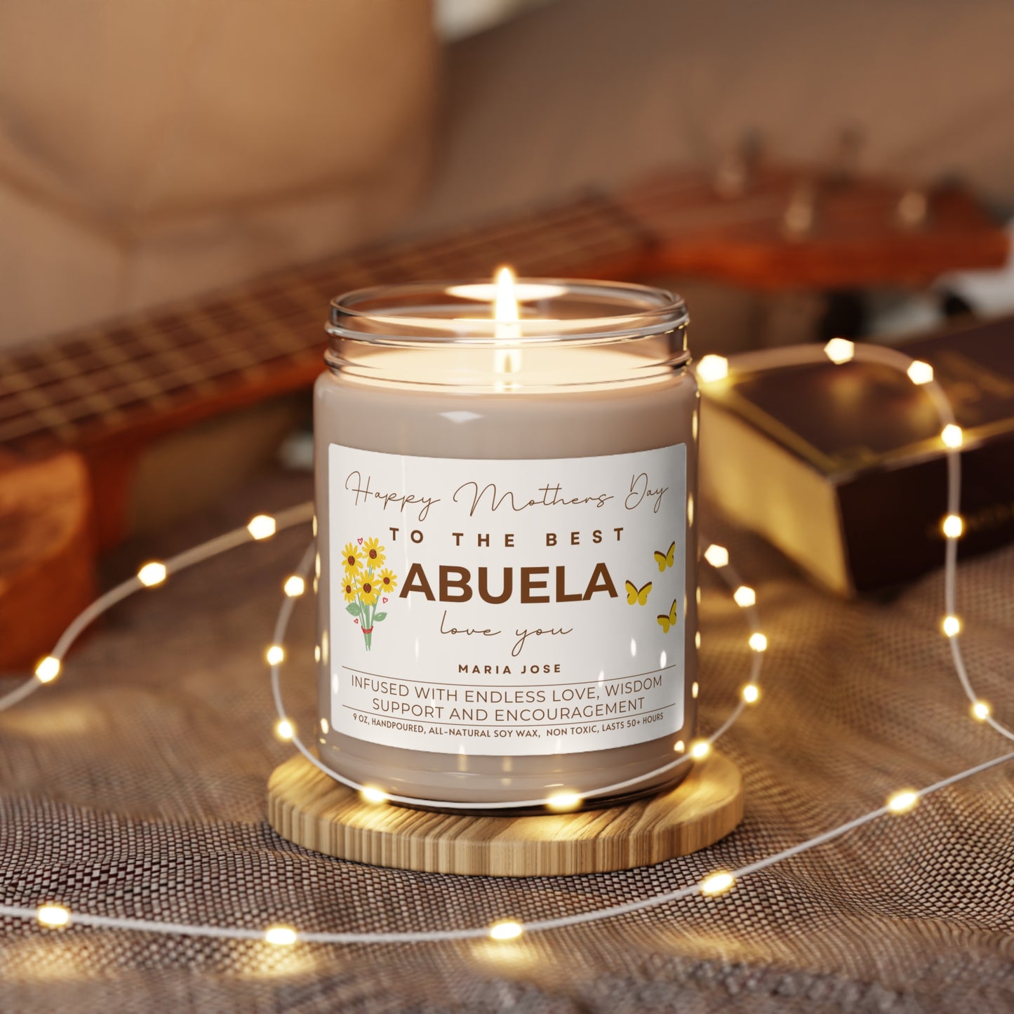 Personalized Happy Mother's Day Candle for Grandma, Custom Gift for Grandmother, To The Best Granny Grammie Nana Nona Abuela Gift (E) - HolidayShoppingFinds