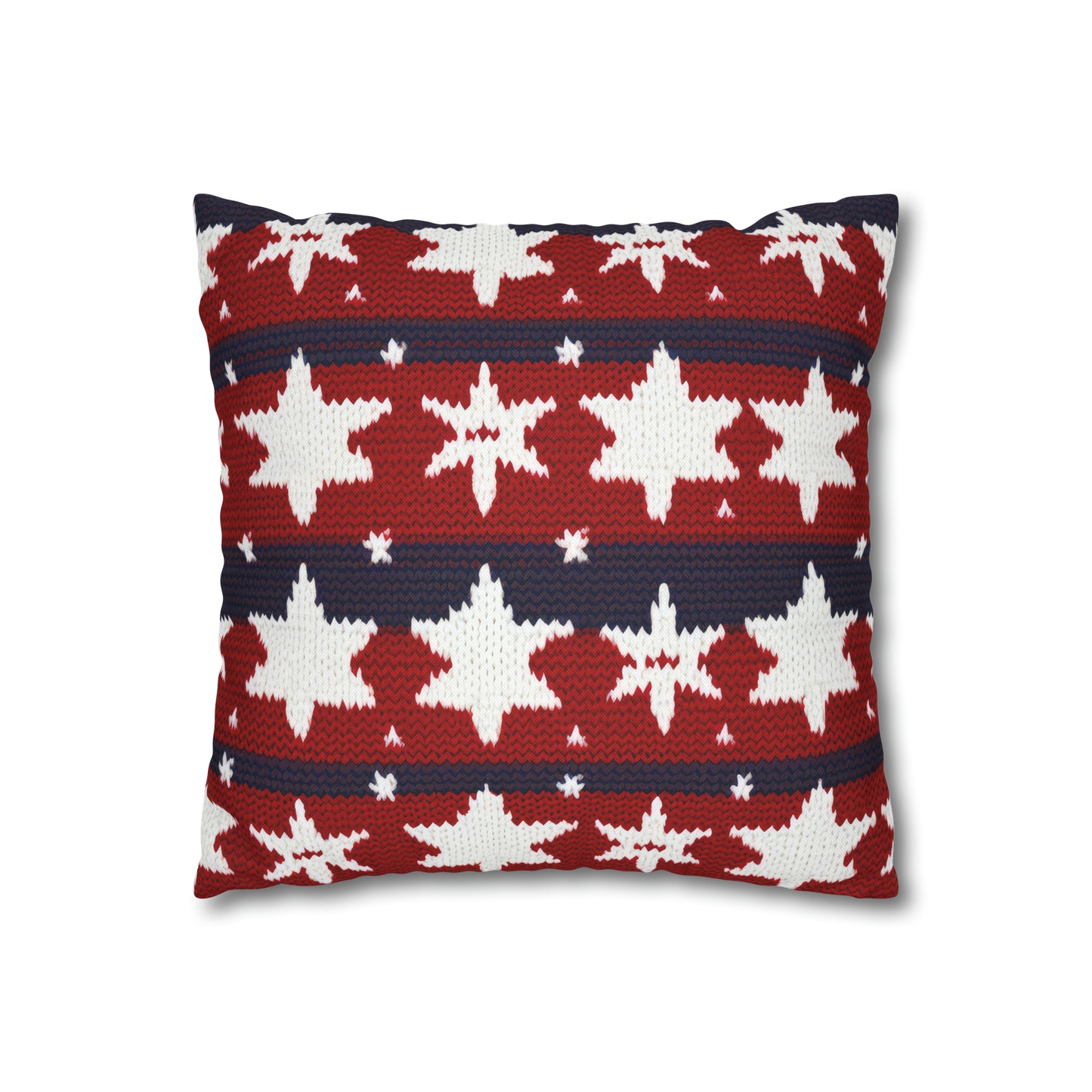 Patriotic Pillowcase American Flag Accent Square Pillow USA Red White & Blue Veterans 4th of July Memorial Day Home Decor - HolidayShoppingFinds