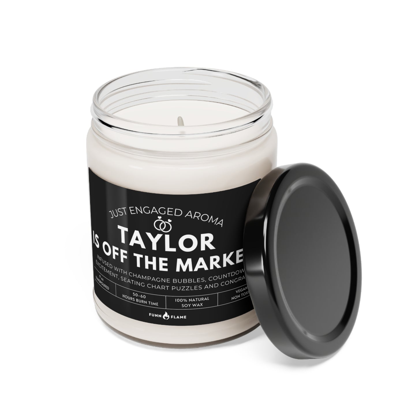 Off The Market Candle Funny Bachelor Bachelorette Party Bridal Gift (B) 100% Vegan Soy Wax Candle Eco-Friendly Long-Lasting Candle - HolidayShoppingFinds