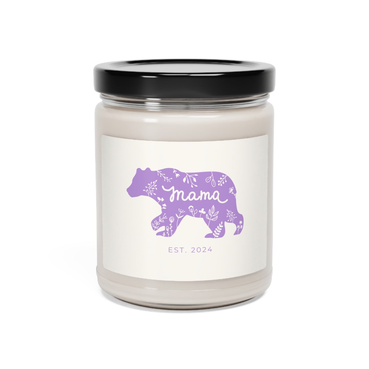 Personalized MAMA Candle, Gift For Mother, Mama Bear Candle Lavender 100% Vegan Soy Wax Candle Eco-Friendly Long-Lasting Candle Clean Cotton 9oz - HolidayShoppingFinds