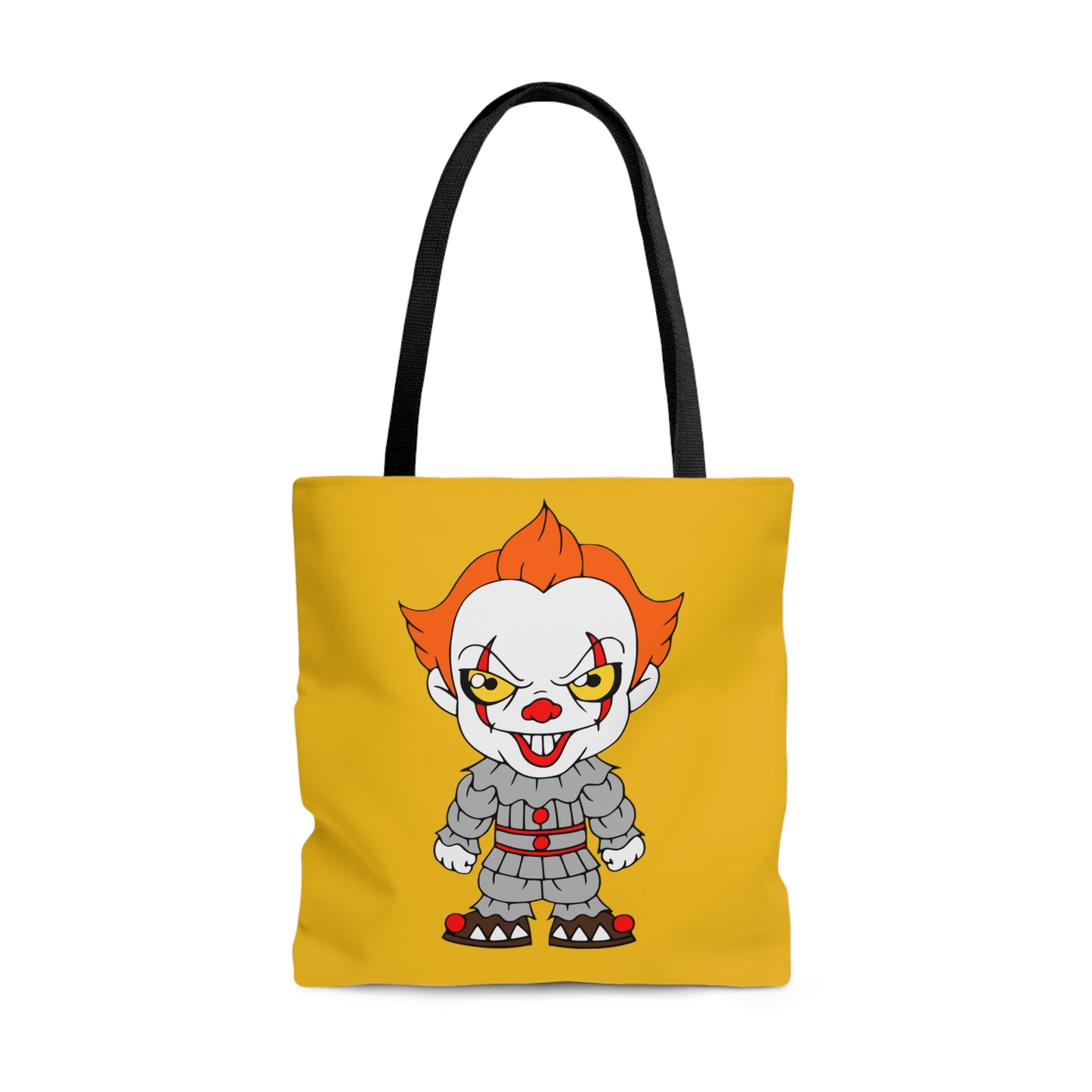 IT Pennywise Tote Bag, Halloween Horror Movie Fan Gift, Yellow Handbag, Trick or Treat Bag Large - HolidayShoppingFinds