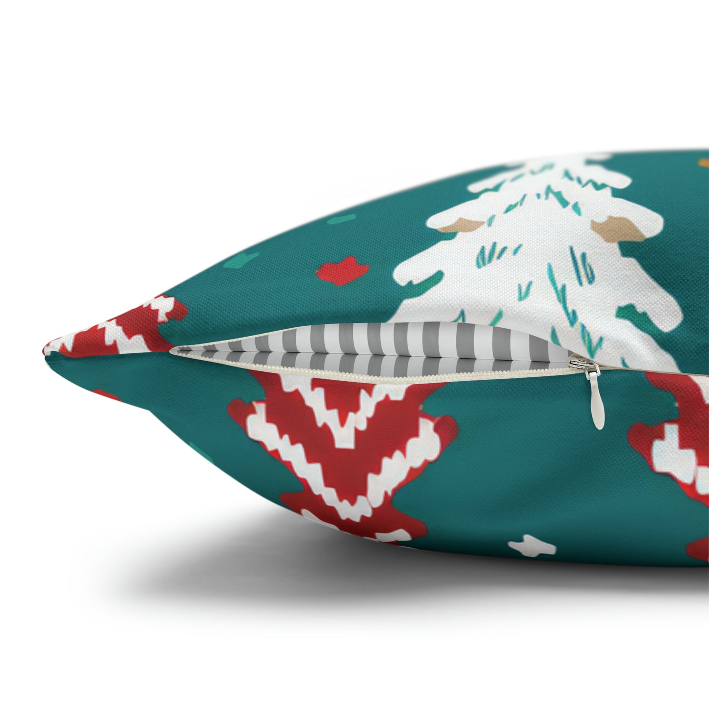 Winter Roadtrip Pillowcase, Snowy Car Teal Pillow Case Cover Vehicle-Themed Cushion Throw - HolidayShoppingFinds