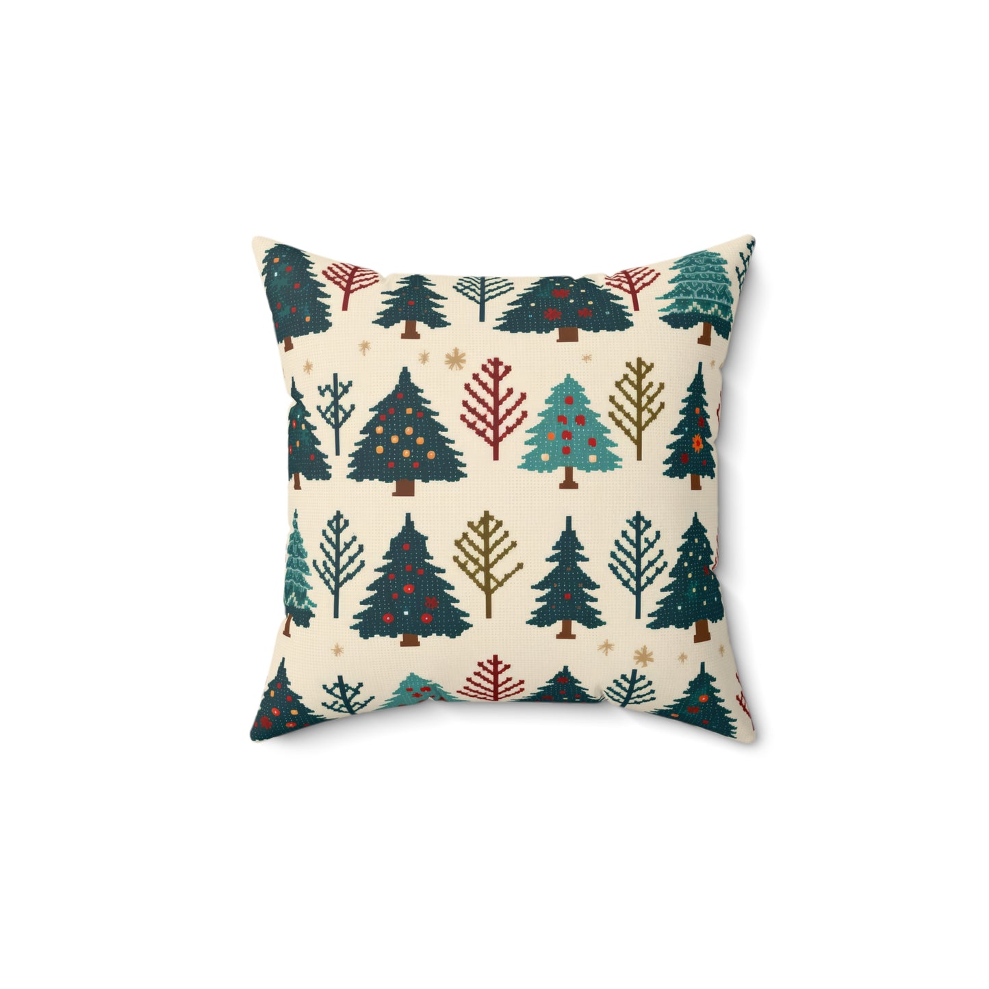 Christmas Trees Pillow, Winter Pines Holiday Accent Pillow, Holiday Gift (Insert Included) - HolidayShoppingFinds