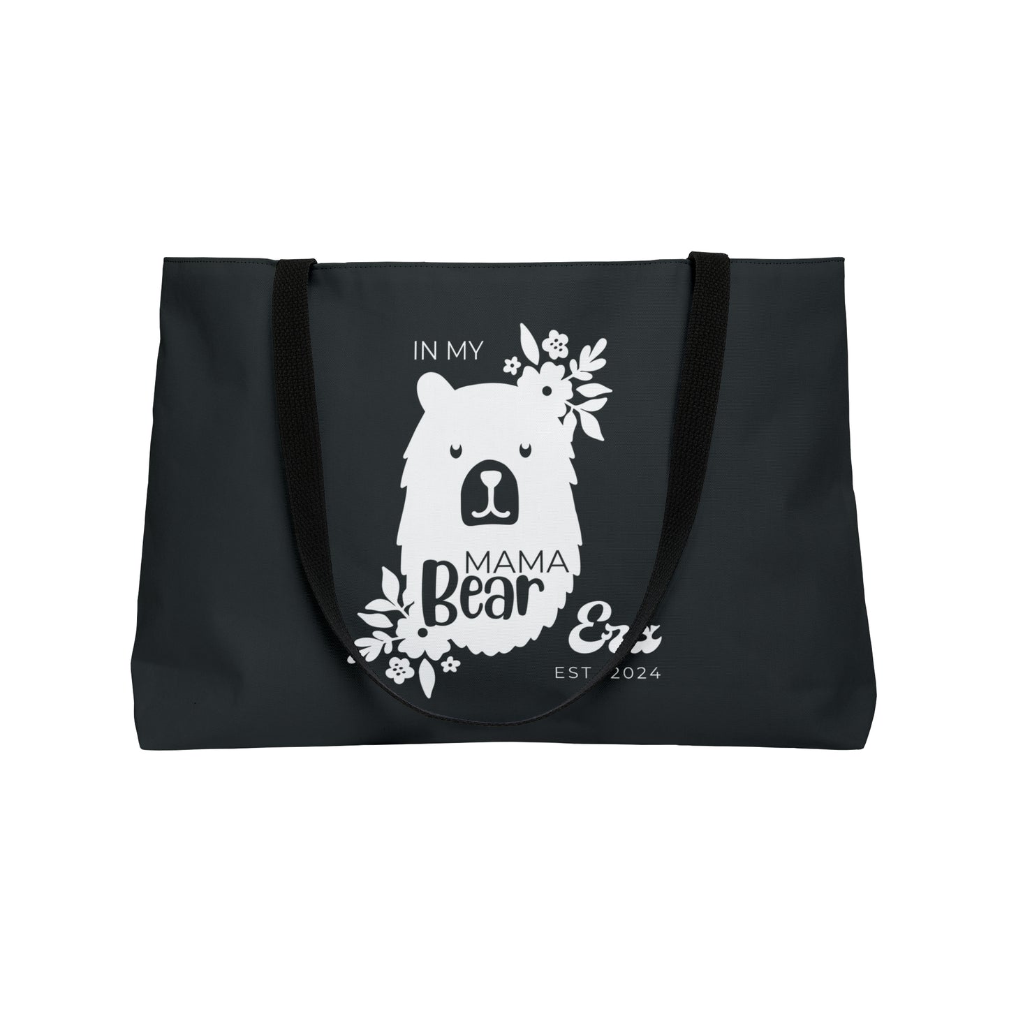 Weekender Bag - Personalized Gift For Mom, In My Mama Bear Era, Gray - HolidayShoppingFinds