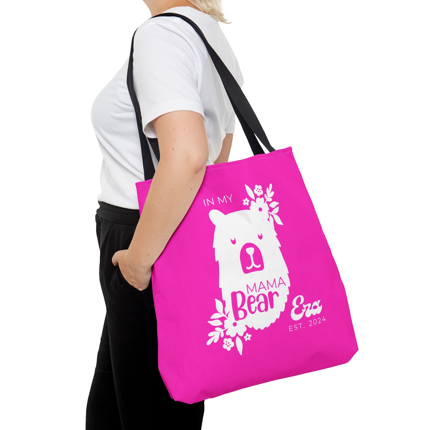 Personalized In My Mama Bear Era Tote Bag Pink, Gift For Mom - HolidayShoppingFinds