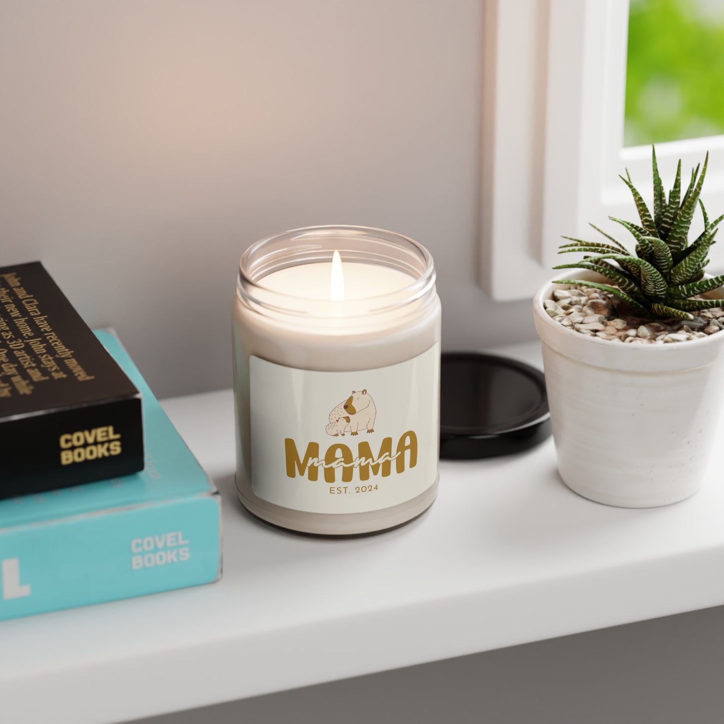 Personalized MAMA Capybara Candle Gift for Mom Mother Beige, 100% Vegan Soy Wax Candle Eco-Friendly Long-Lasting Candle - HolidayShoppingFinds