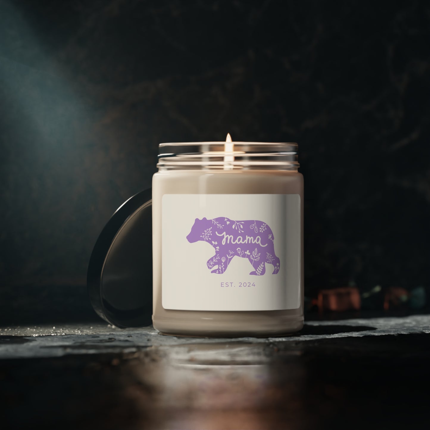 Personalized MAMA Candle, Gift For Mother, Mama Bear Candle Lavender 100% Vegan Soy Wax Candle Eco-Friendly Long-Lasting Candle - HolidayShoppingFinds