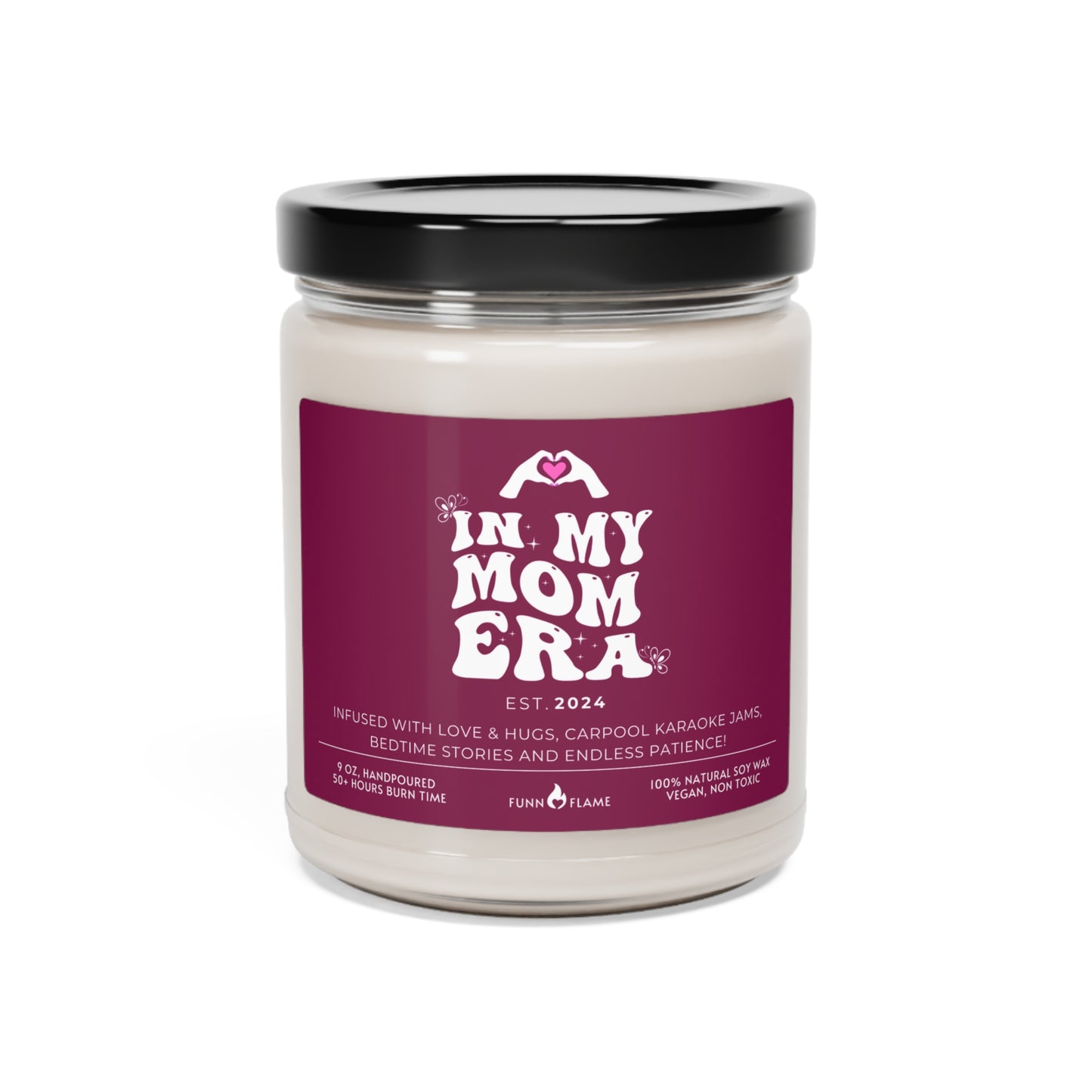 In My Mom Era Custom Candle, Gift For Moms, Personalized Scented Candle for Mom, New Mom Birthday, Baby Shower, Mother's Day Gift (Plum) Peppered Passionfruit 9oz - HolidayShoppingFinds