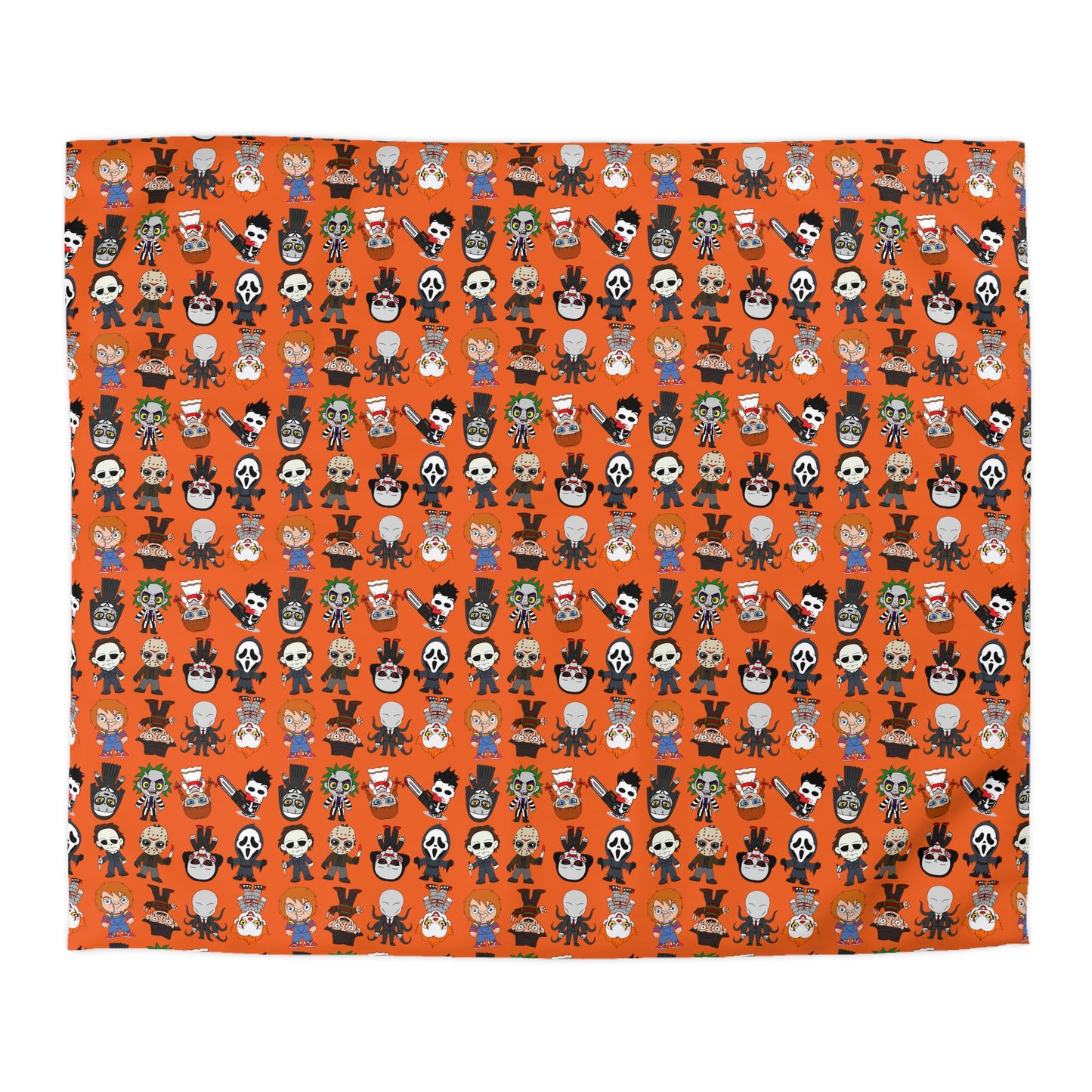 Halloween Killers Duvet Cover, Horror Movie Villains Orange Twin/TwinXL/Queen/King Duvet - HolidayShoppingFinds