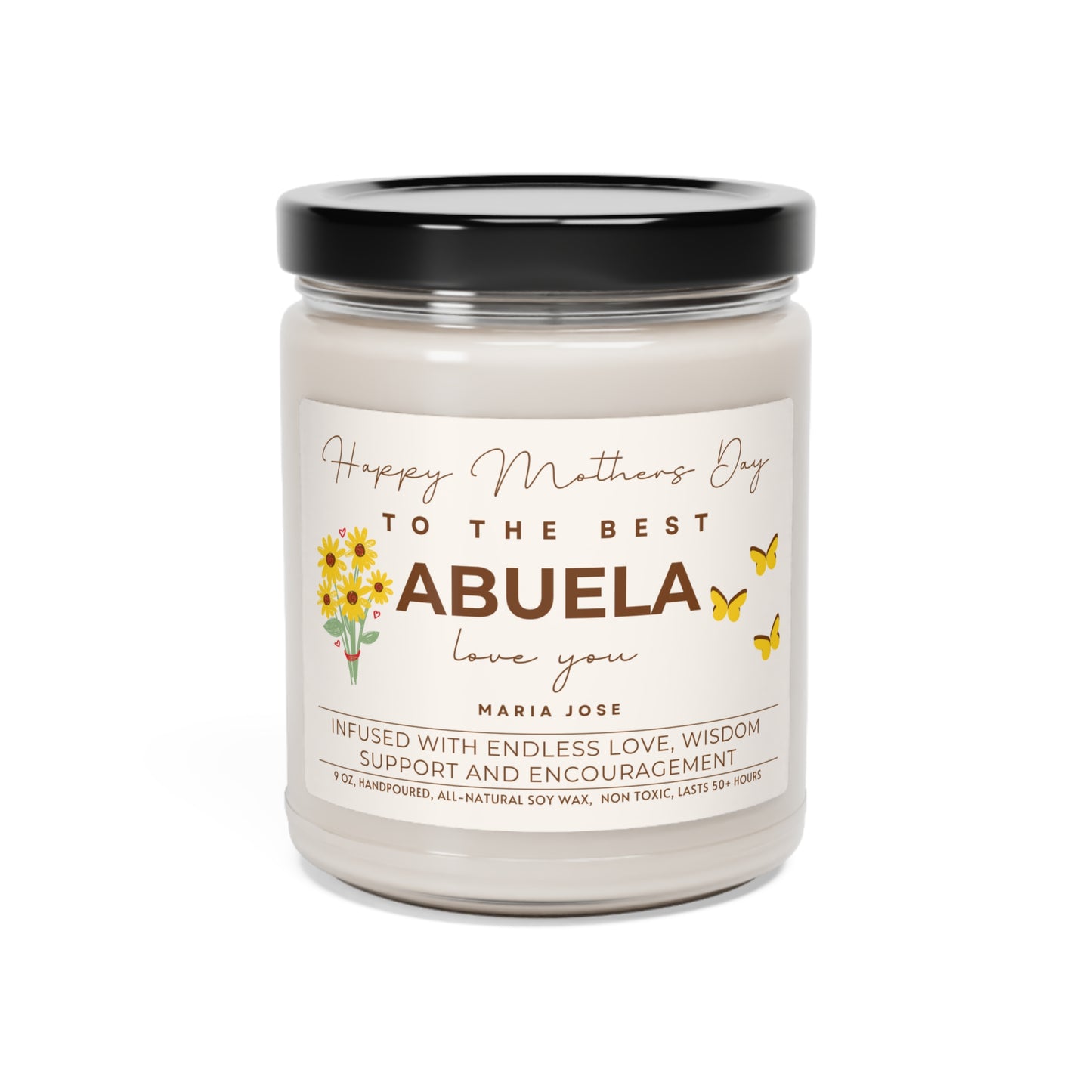 Personalized Happy Mother's Day Candle for Grandma, Custom Gift for Grandmother, To The Best Granny Grammie Nana Nona Abuela Gift (E) Apple Harvest 9oz - HolidayShoppingFinds