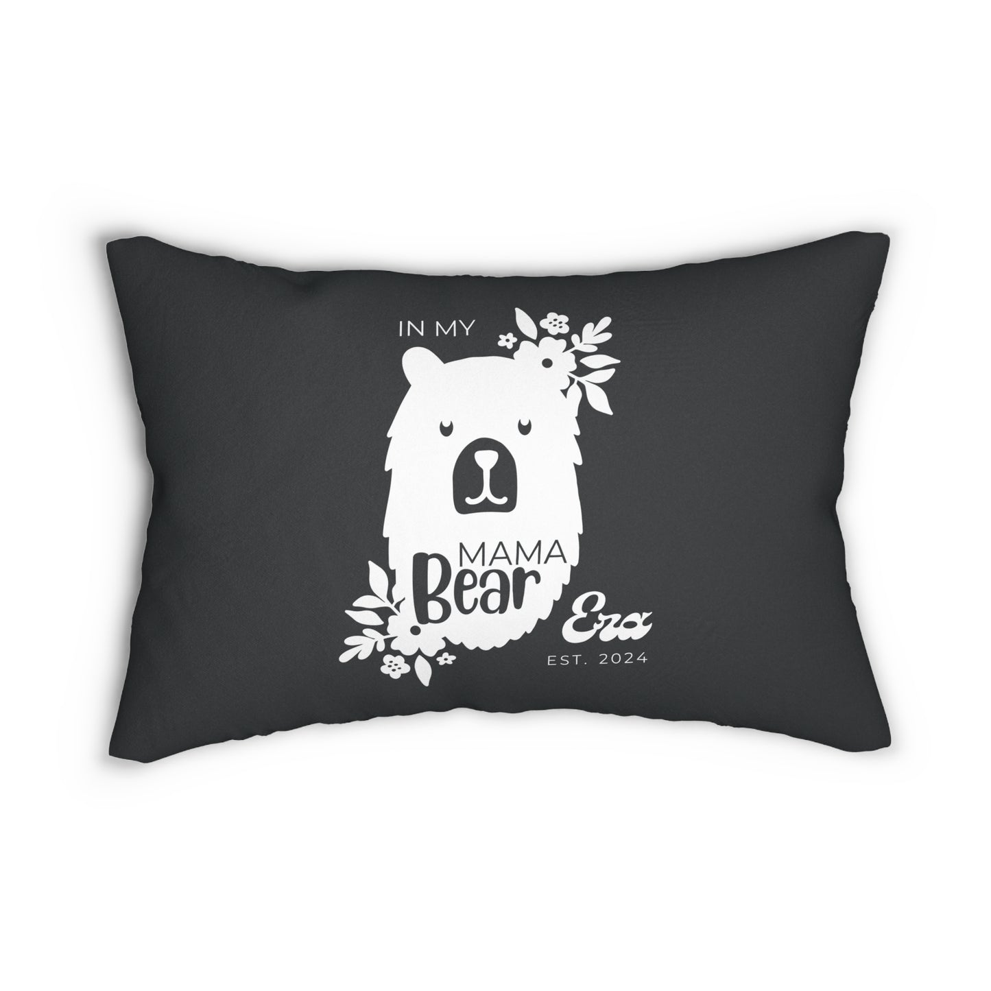 Personalized In My Mama Bear Era Lumbar Pillow Gray, Gift for Mom 20" × 14" - HolidayShoppingFinds