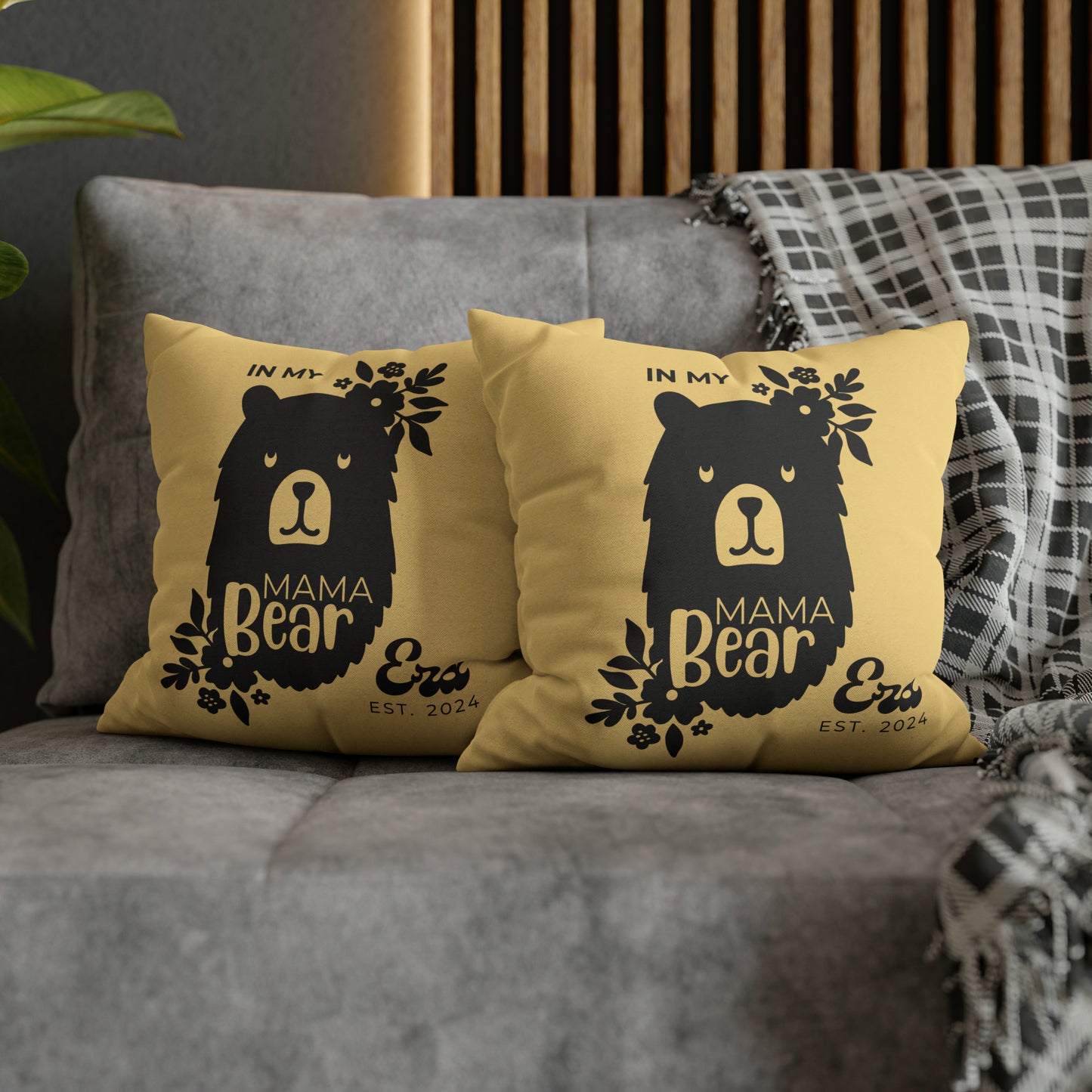Personalized In My Mama Bear Era Pillowcase Buttery Yellow, Gift For Mom - HolidayShoppingFinds