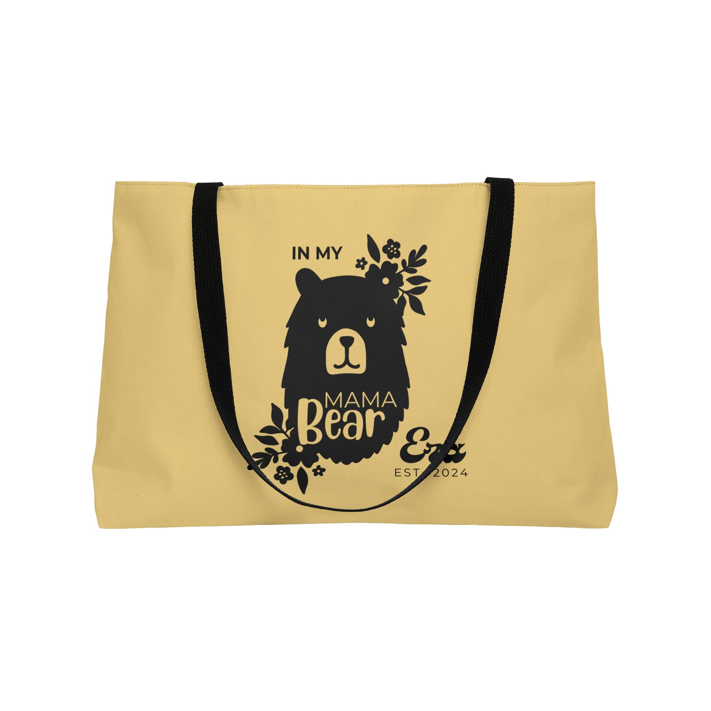 Personalized In My Mama Bear Era Weekender Tote Bag Buttery Yellow Gift for Mom - HolidayShoppingFinds