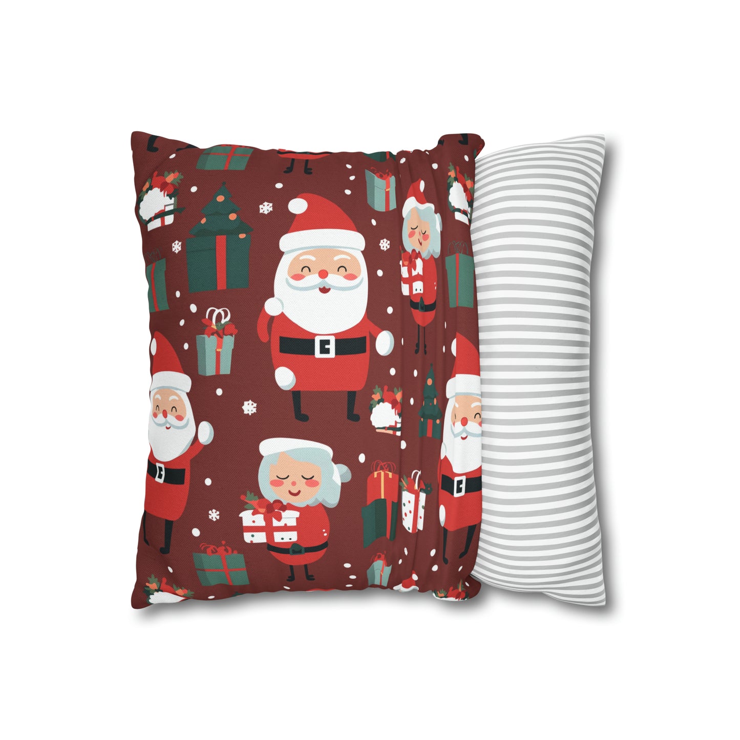 Santa & Mrs. Claus Pillowcase, Christmas Pillow Case, North Pole Home Decor - HolidayShoppingFinds
