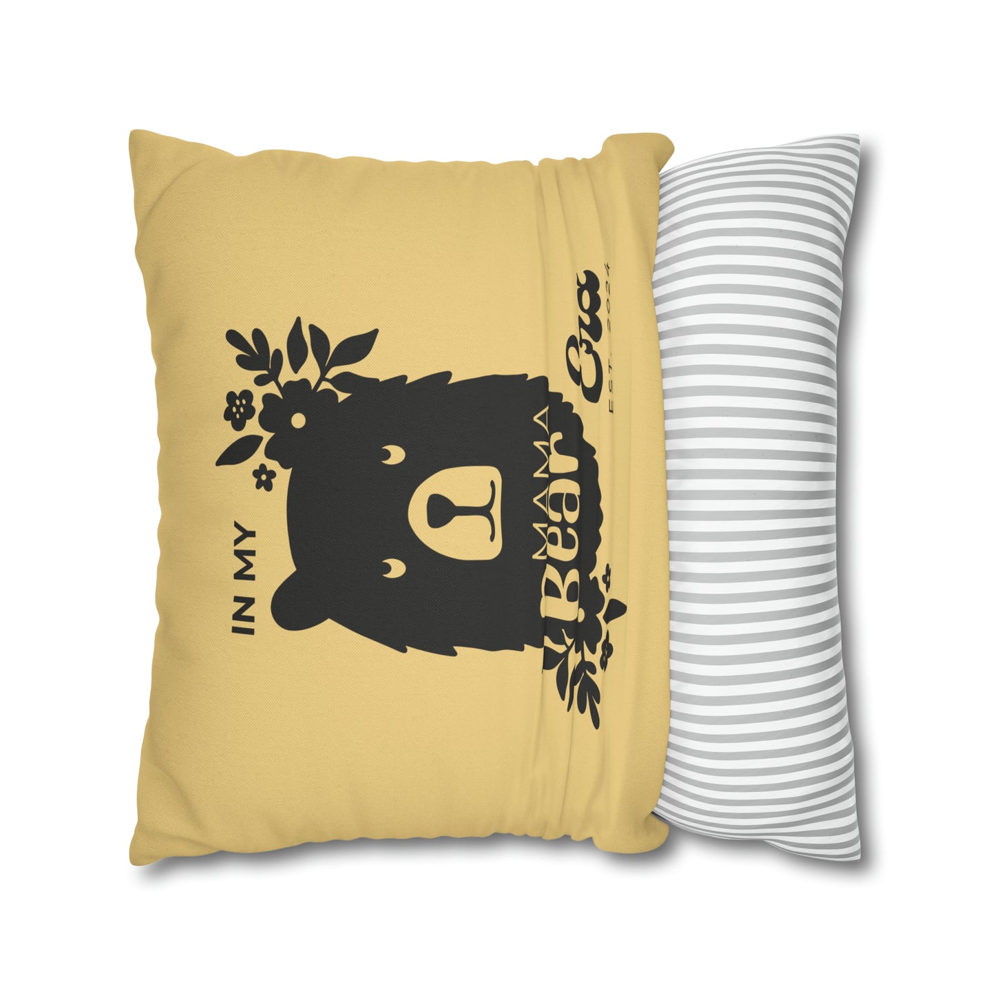 Personalized In My Mama Bear Era Pillowcase Buttery Yellow, Gift For Mom - HolidayShoppingFinds