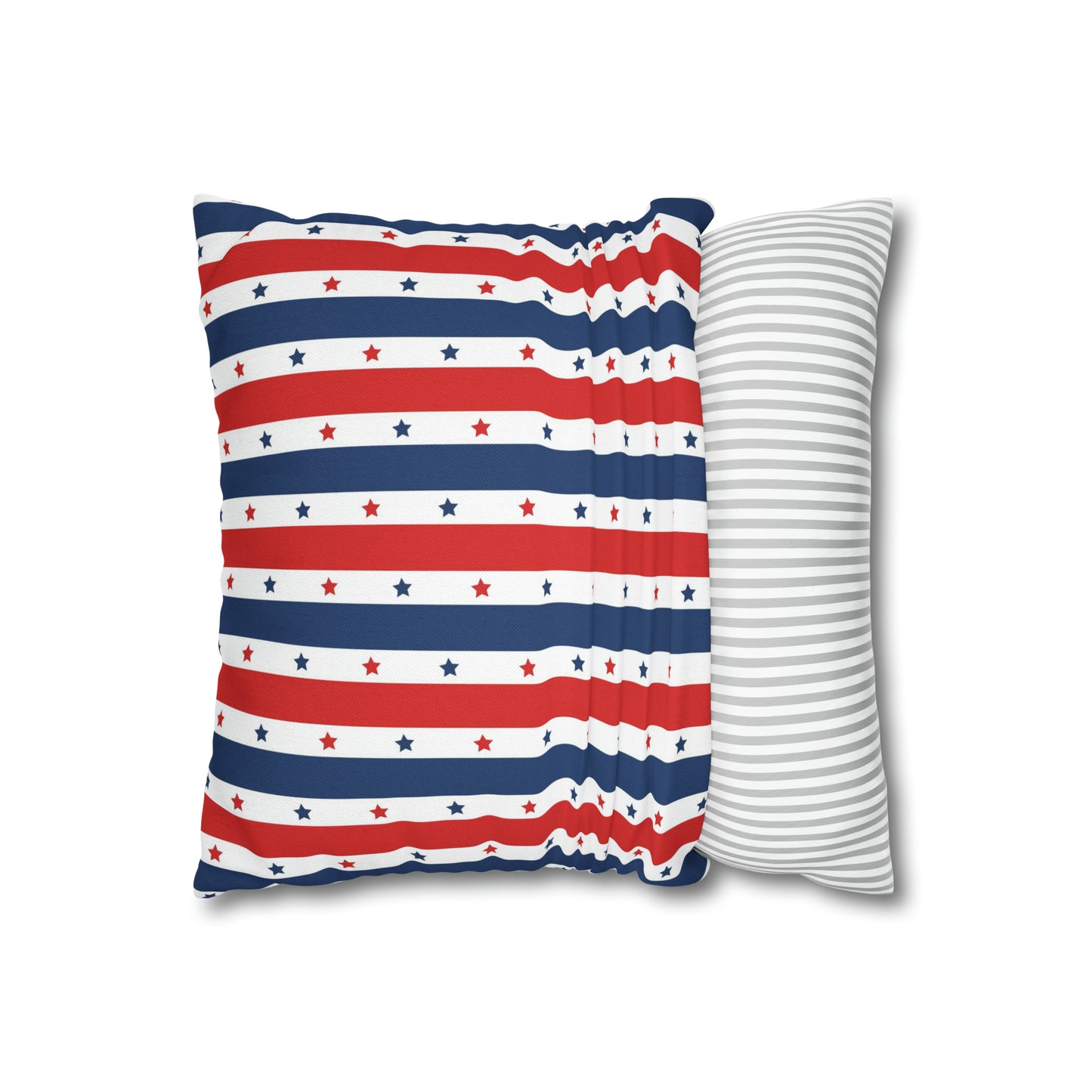 Patriotic Pillowcase, Stars & Stripes American Flag Accent Pillow Cover, Veterans 4th of July Memorial Day Home Decor - HolidayShoppingFinds