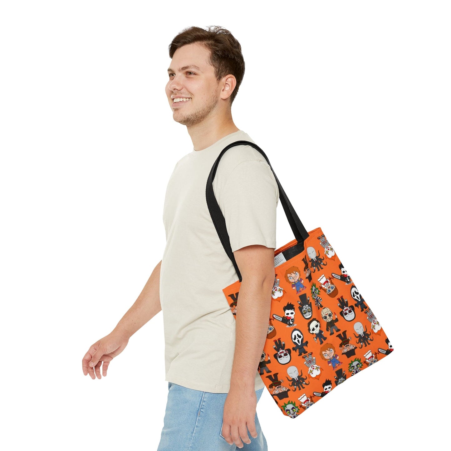 Halloween Killers Tote Bag, Horror Movie Villains Handbag, Horror Movie Fan Gift, Trick or Treat Orange Bag - HolidayShoppingFinds