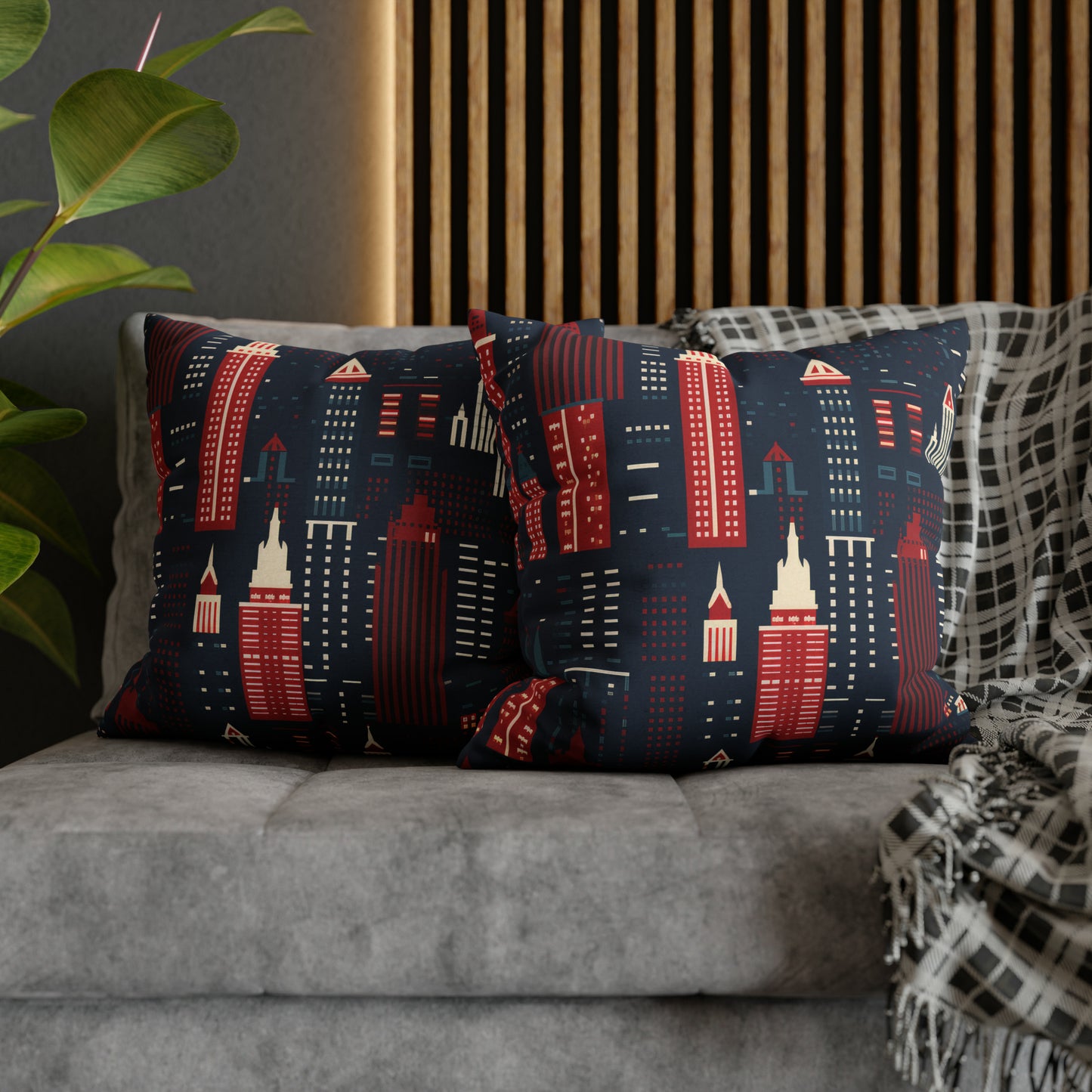 Skyscrapers Pillowcase, Urban Metropolis City Skyline Pillow Case Cover - HolidayShoppingFinds
