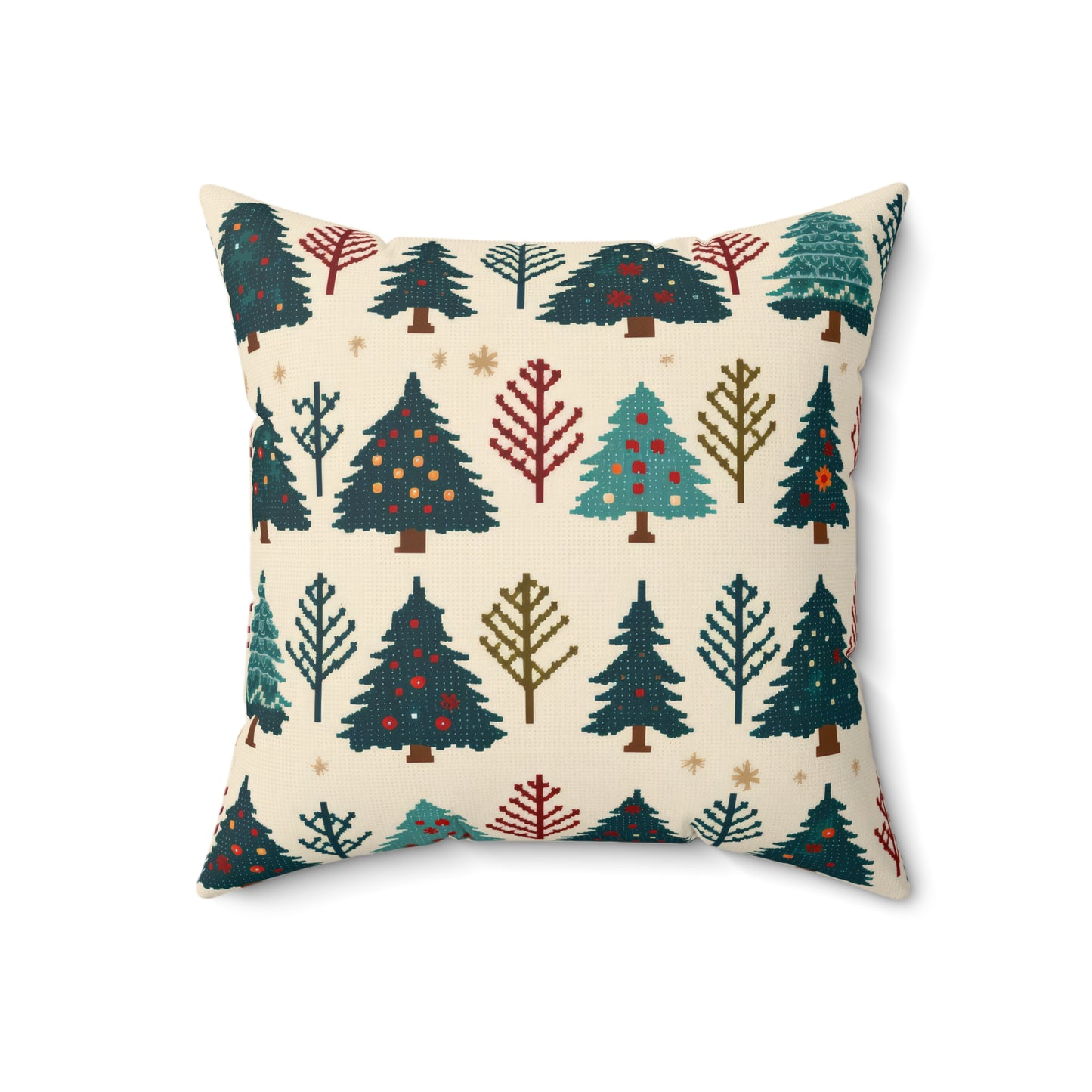Christmas Trees Pillow, Winter Pines Holiday Accent Pillow, Holiday Gift (Insert Included) - HolidayShoppingFinds