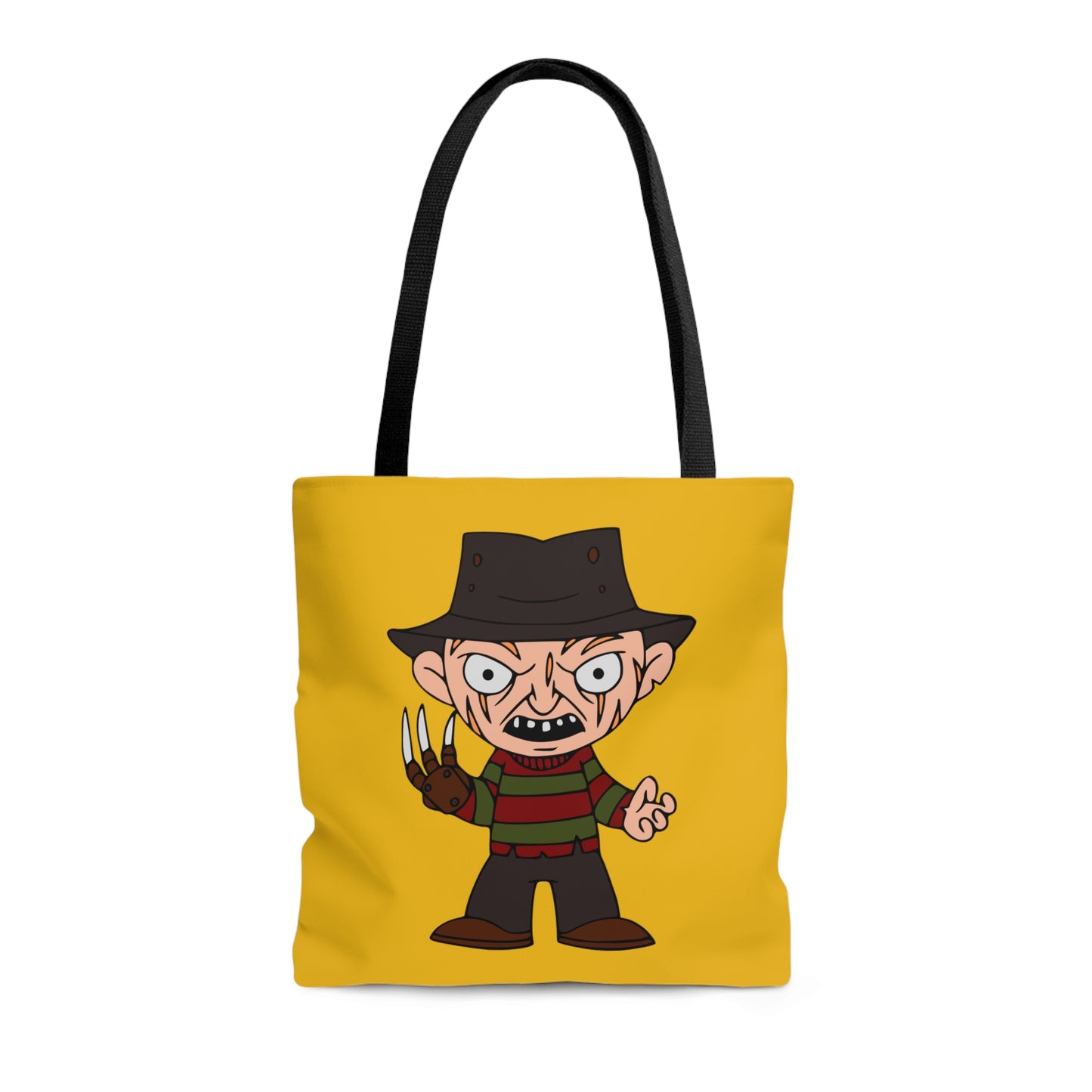 Nightmare on Elm Street Freddy Tote Bag, Halloween Handbag Yellow, Horror Movie Fan Gift, Trick or Treat Bag Medium - HolidayShoppingFinds