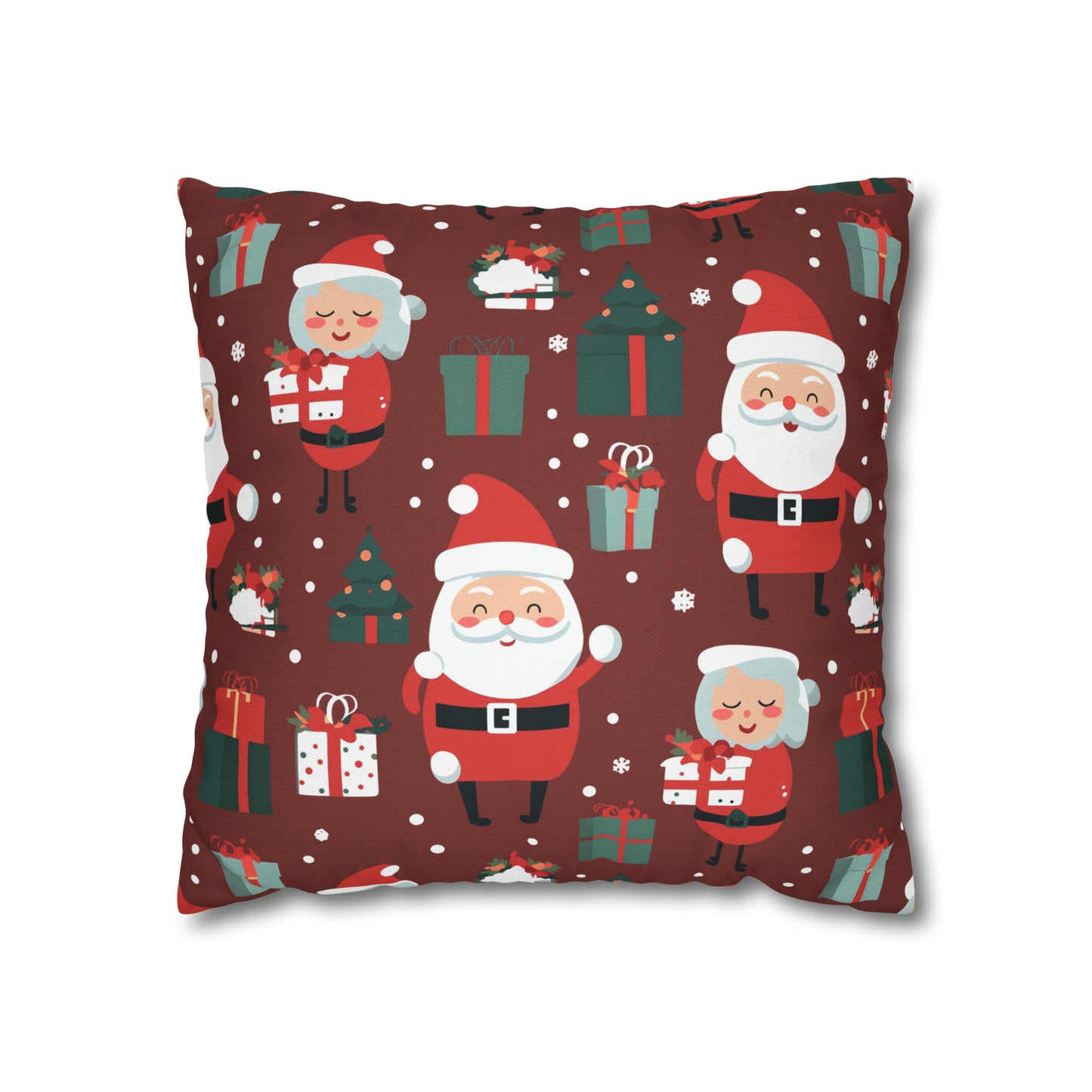 Santa & Mrs. Claus Pillowcase, Christmas Pillow Case, North Pole Home Decor - HolidayShoppingFinds