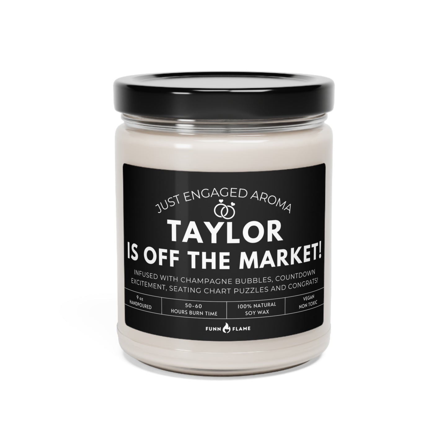 Off The Market Candle Funny Bachelor Bachelorette Party Bridal Gift (B) 100% Vegan Soy Wax Candle Eco-Friendly Long-Lasting Candle Clean Cotton 9oz - HolidayShoppingFinds