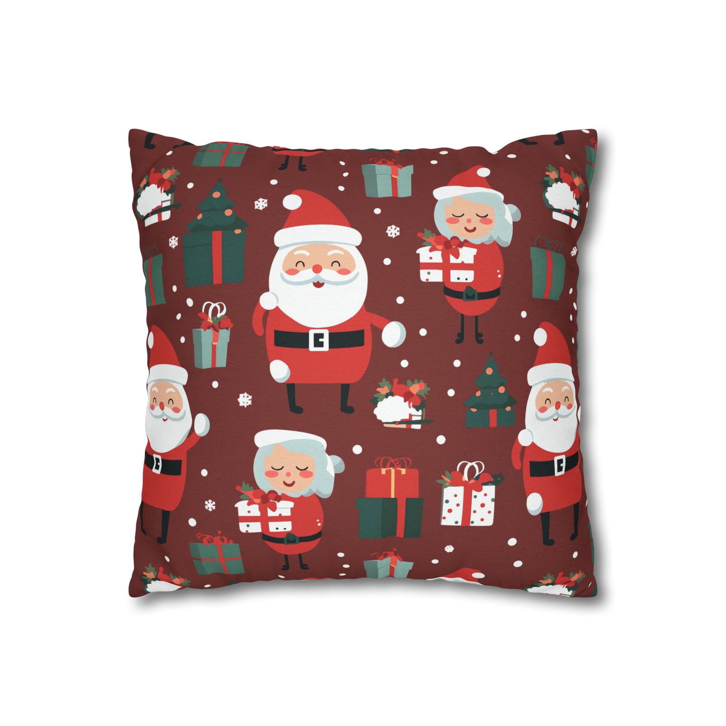 Santa & Mrs. Claus Pillowcase, Christmas Pillow Case, North Pole Home Decor - HolidayShoppingFinds