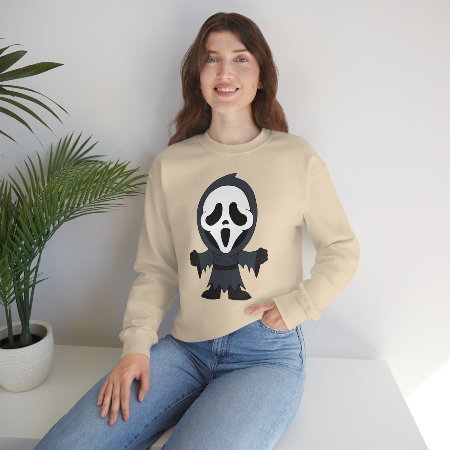 Ghostface Scream "Trick or Scream!" Halloween Unisex Sweatshirt Costume S-5XL - HolidayShoppingFinds
