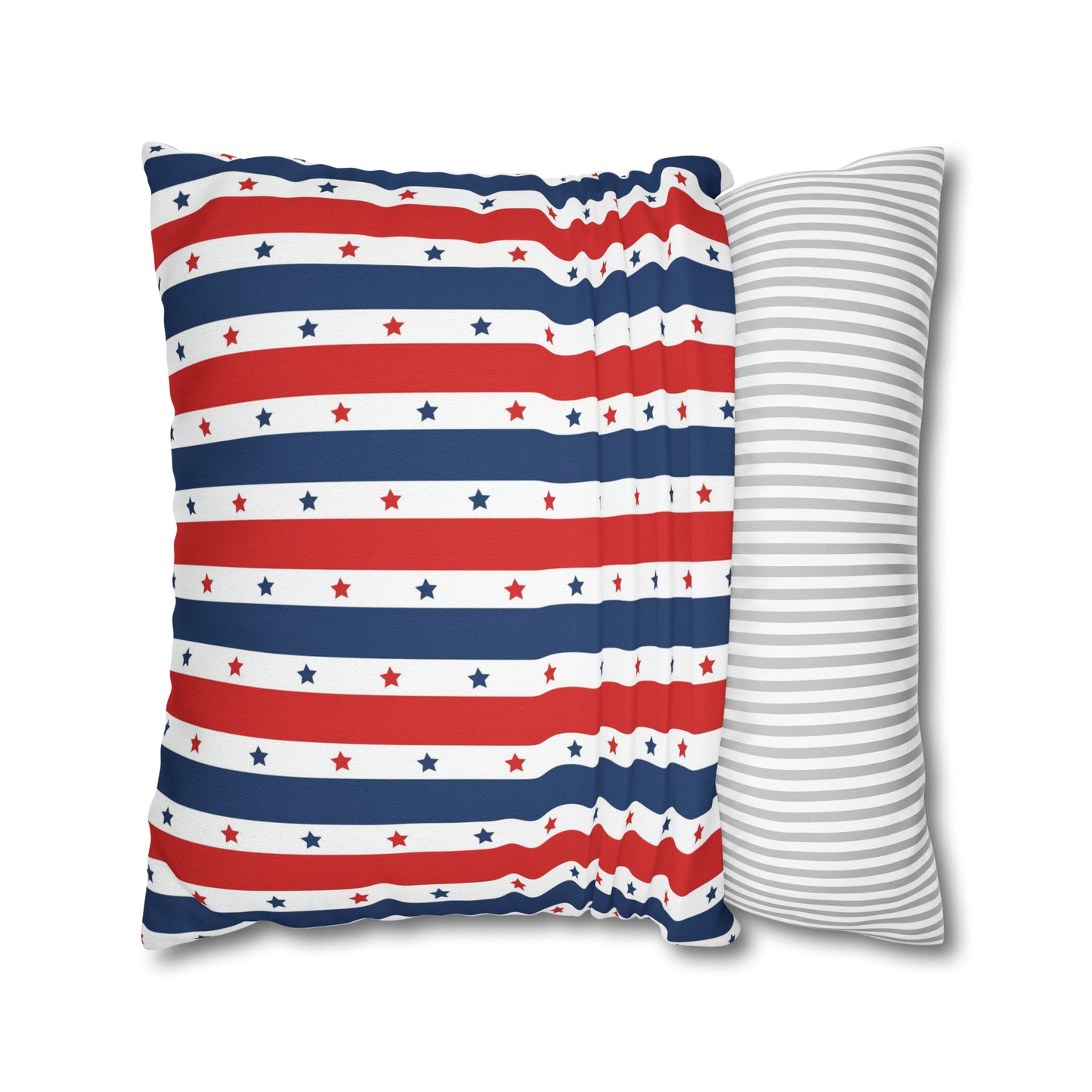 Patriotic Pillowcase, Stars & Stripes American Flag Accent Pillow Cover, Veterans 4th of July Memorial Day Home Decor - HolidayShoppingFinds