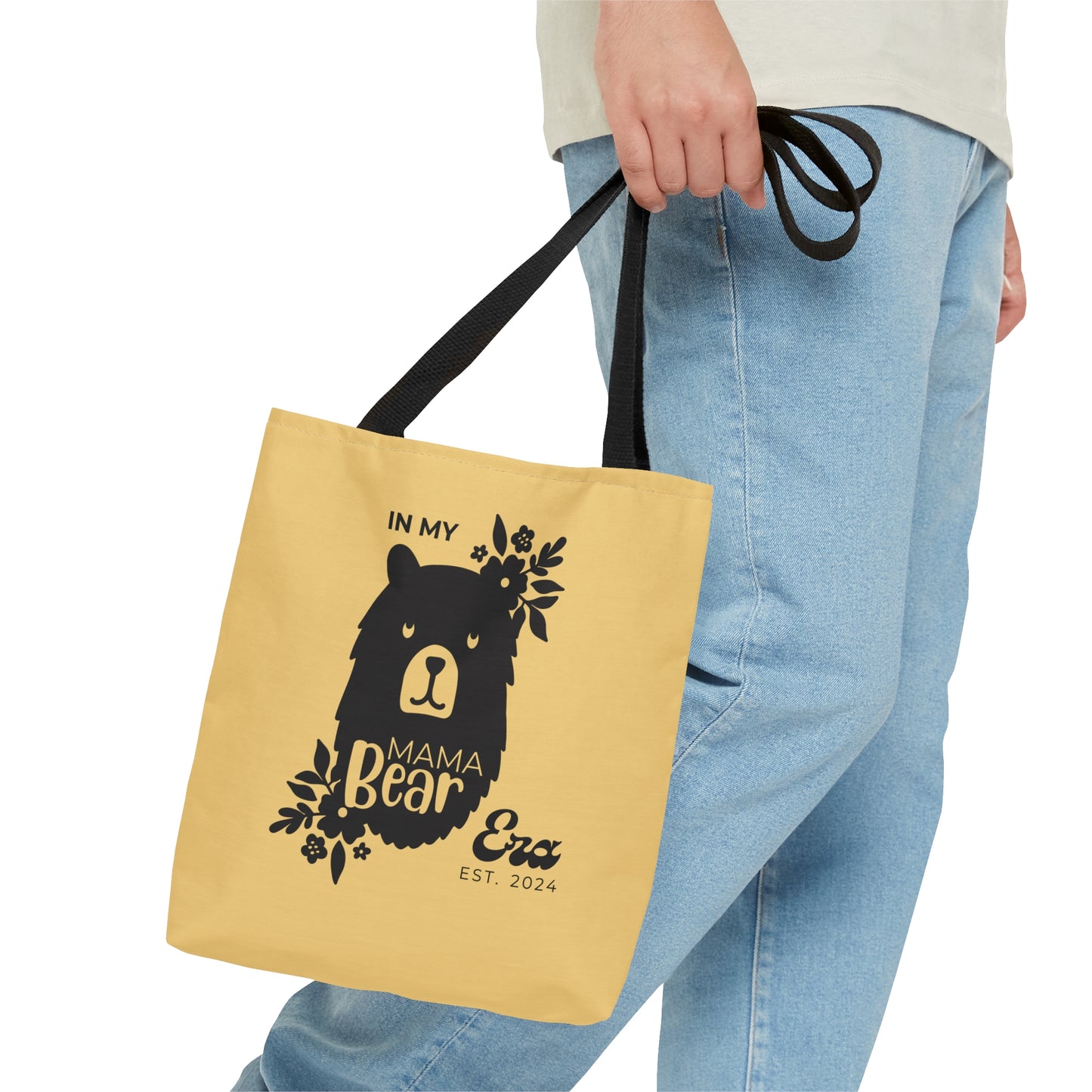 Personalized In My Mama Bear Era Tote Bag Buttery Yellow Gift For Mom - HolidayShoppingFinds