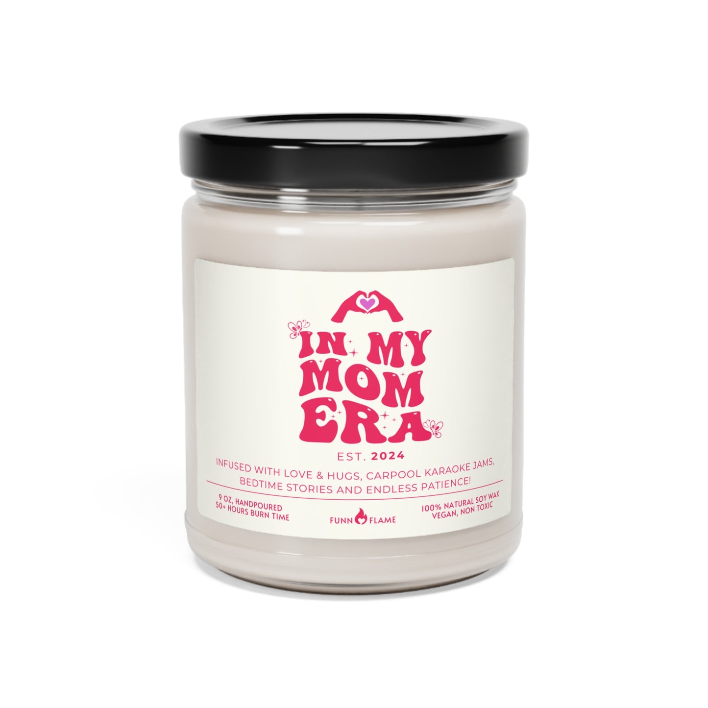 In My Mom Era Custom Candle, Gift For Moms, Personalized Scented Candle for Mom, New Mom Birthday, Baby Shower, Mother's Day Gift (Pink) Christmas Warmth 9oz - HolidayShoppingFinds
