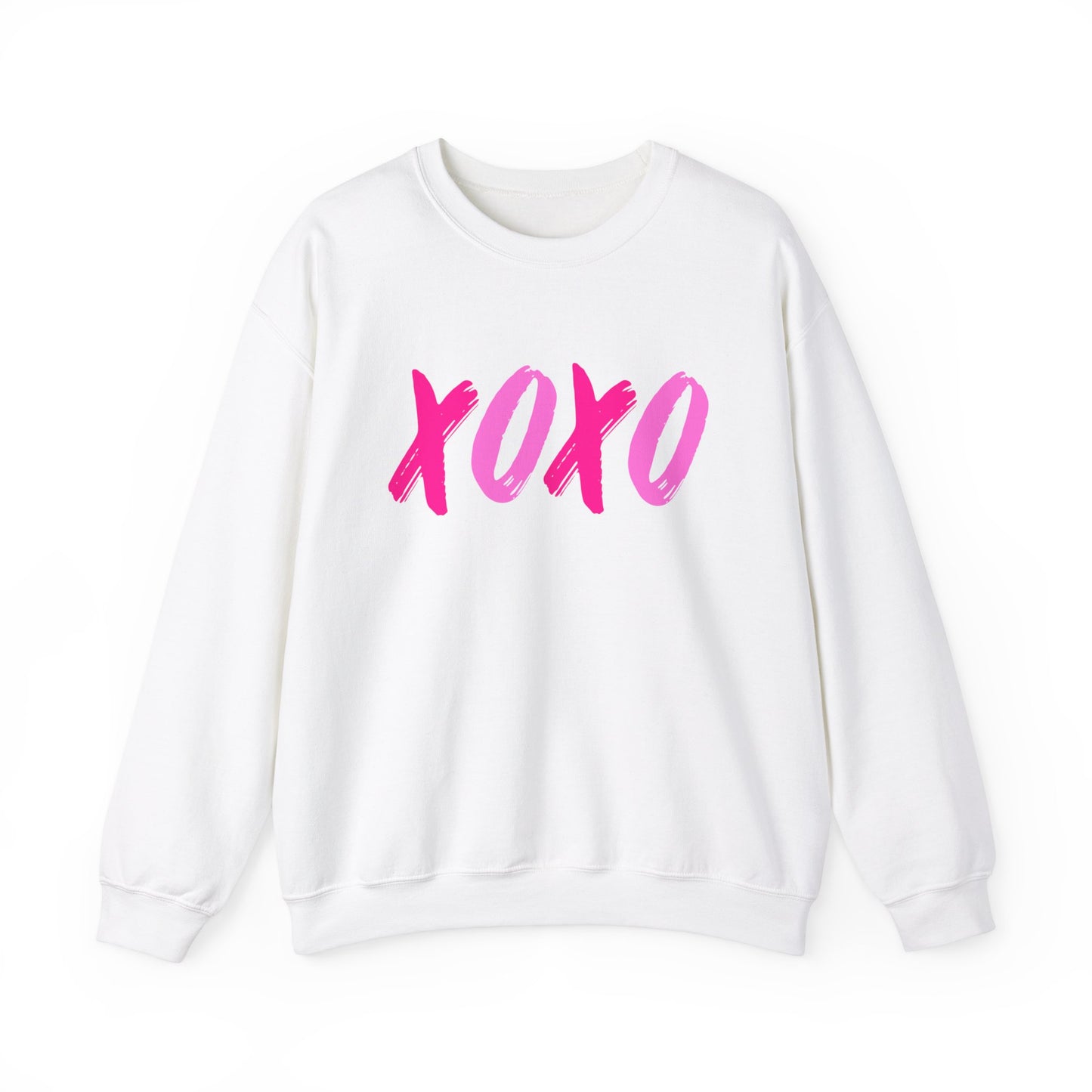 XOXO Valentine's Sweatshirt, Hug & Kisses Valentines Day Sweatershirt S White - HolidayShoppingFinds