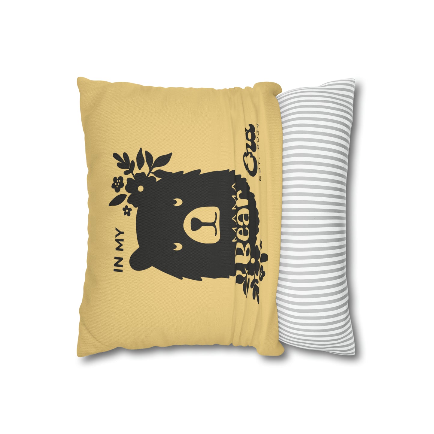 Personalized In My Mama Bear Era Pillowcase Buttery Yellow, Gift For Mom - HolidayShoppingFinds