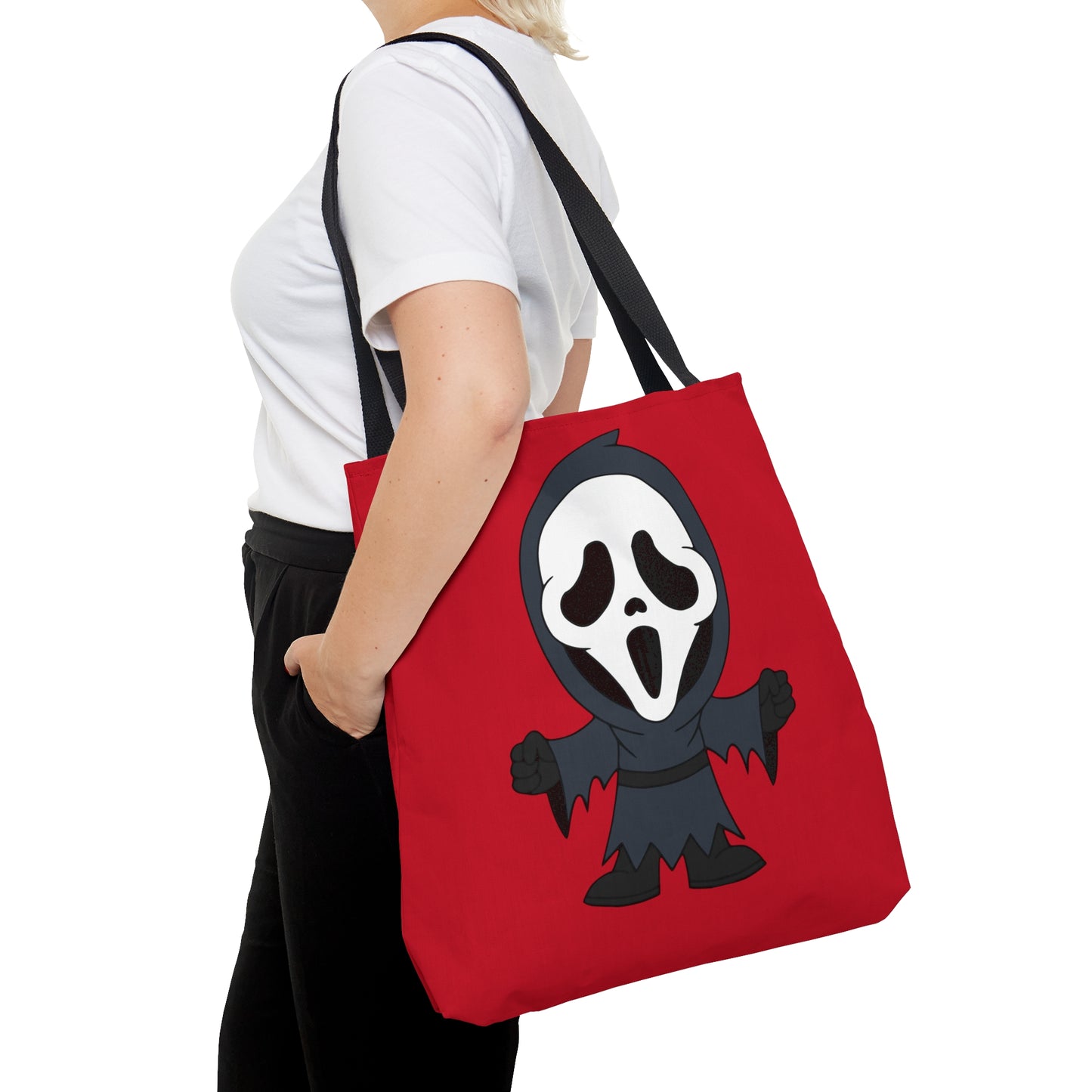 Ghostface Scream Tote Bag, Halloween Red Handbag, Horror Movie Fan Gift, Trick or Treat Bag - HolidayShoppingFinds